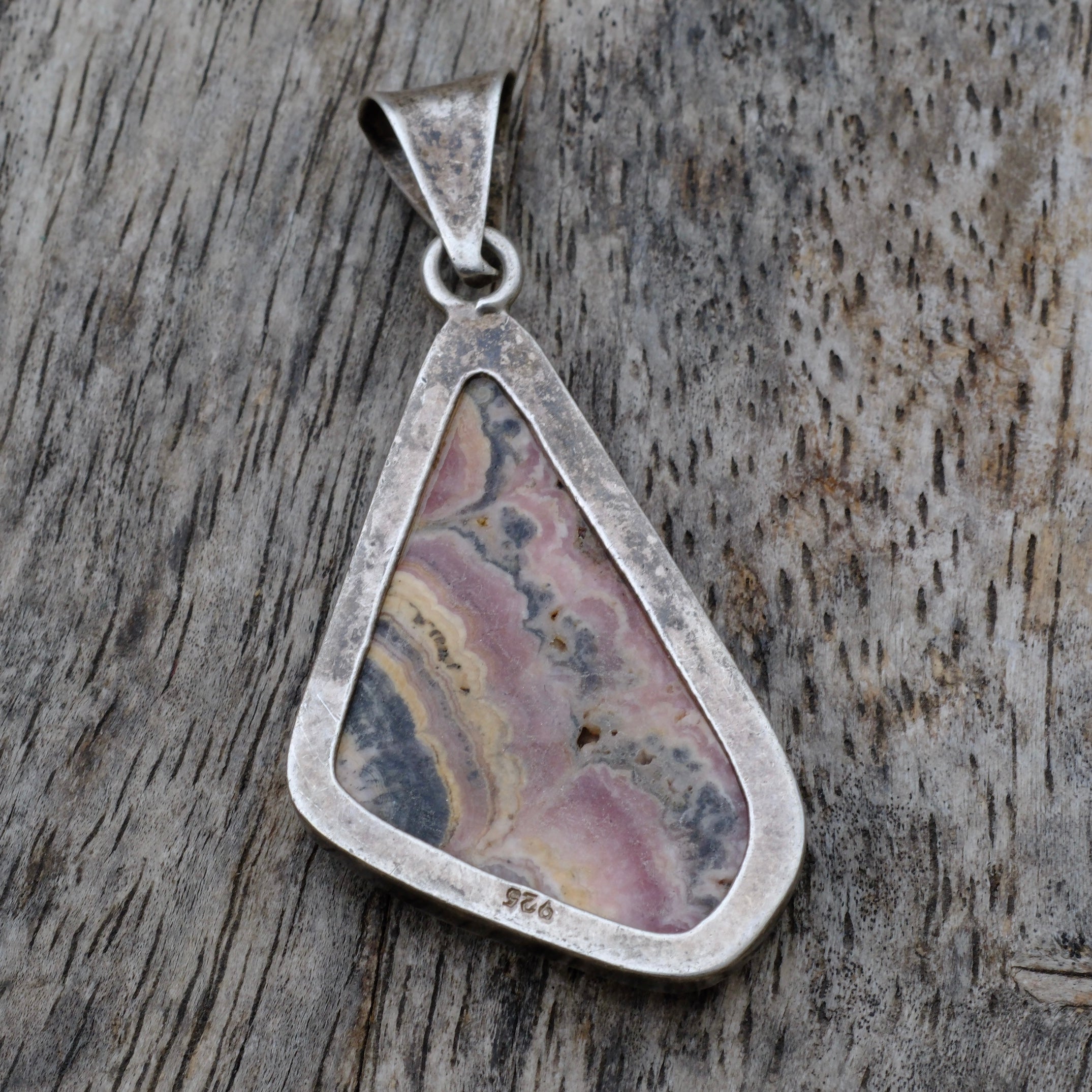 Vintage Sterling Jasper Pendant