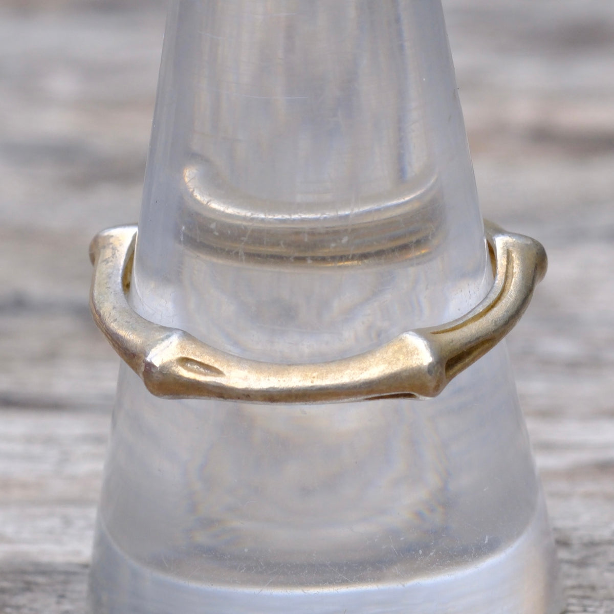 Vintage Sterling Silver Bamboo Band Ring 9