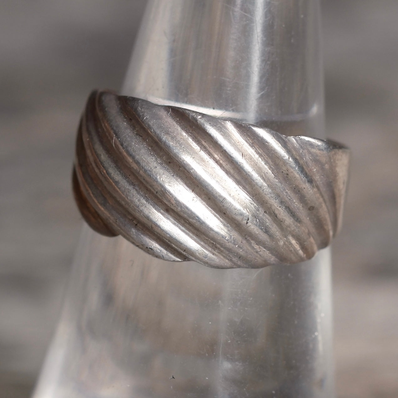 Vintage Sterling Silver Modernist Ring 6.5