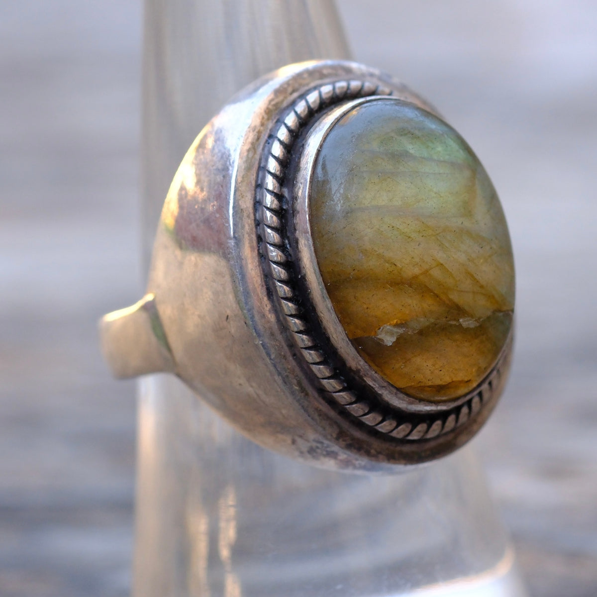 Vintage Sterling Tigers Eye Ring 8
