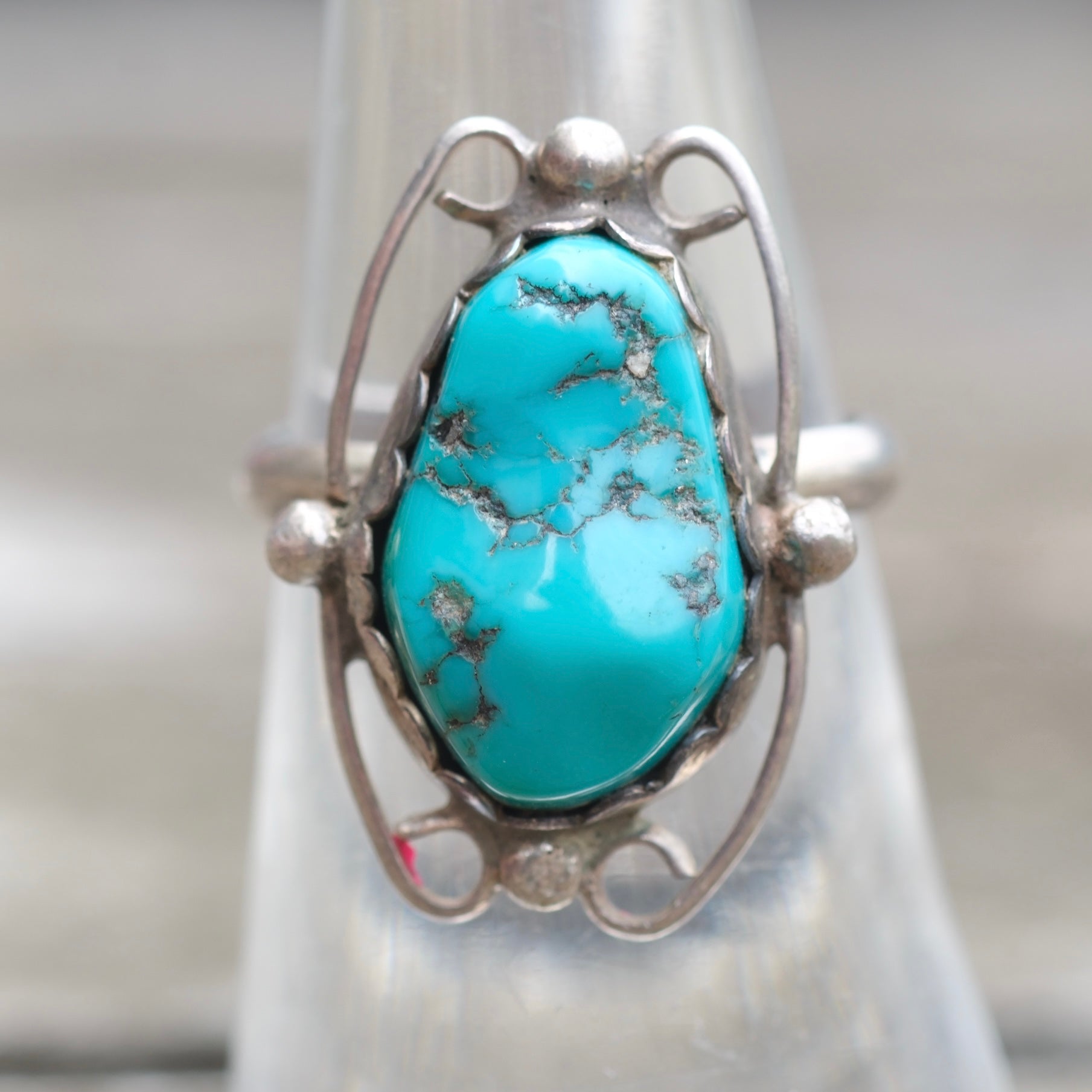 Vintage Sterling Turquoise Ring 6