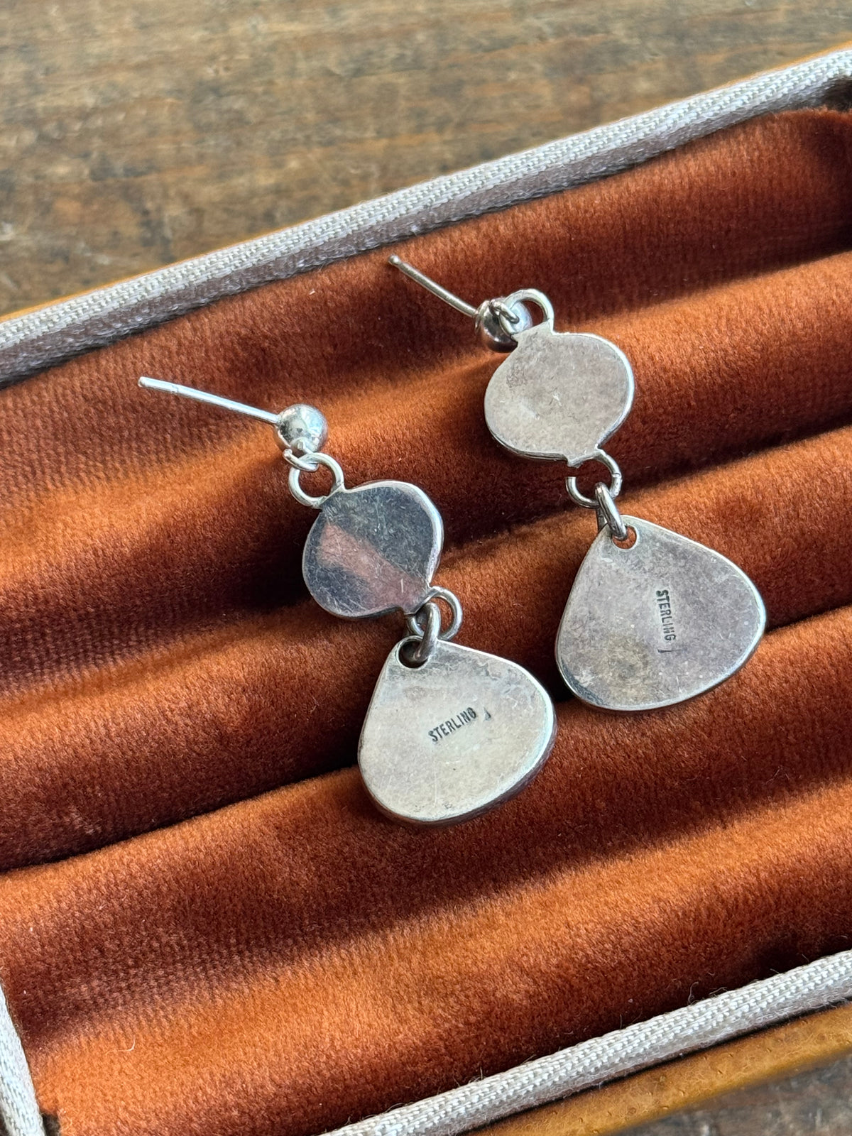 Vintage Sterling Silver Spiny Oyster Earrings
