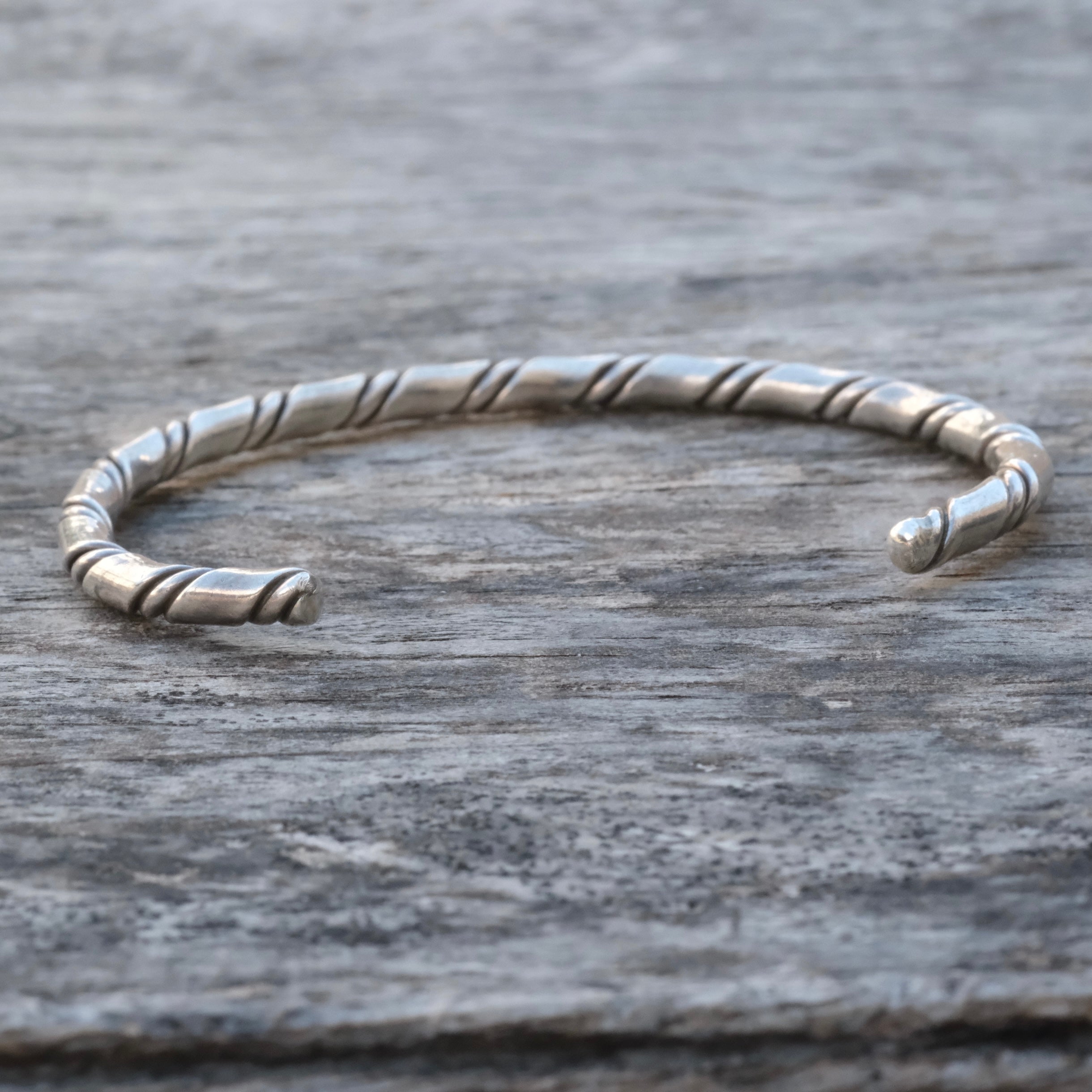 Vintage Sterling Silver Plated Twisted Cuff Bracelet