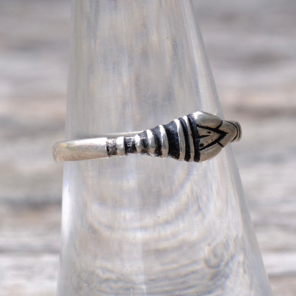 Vintage Sterling Snake Band Ring 6.75