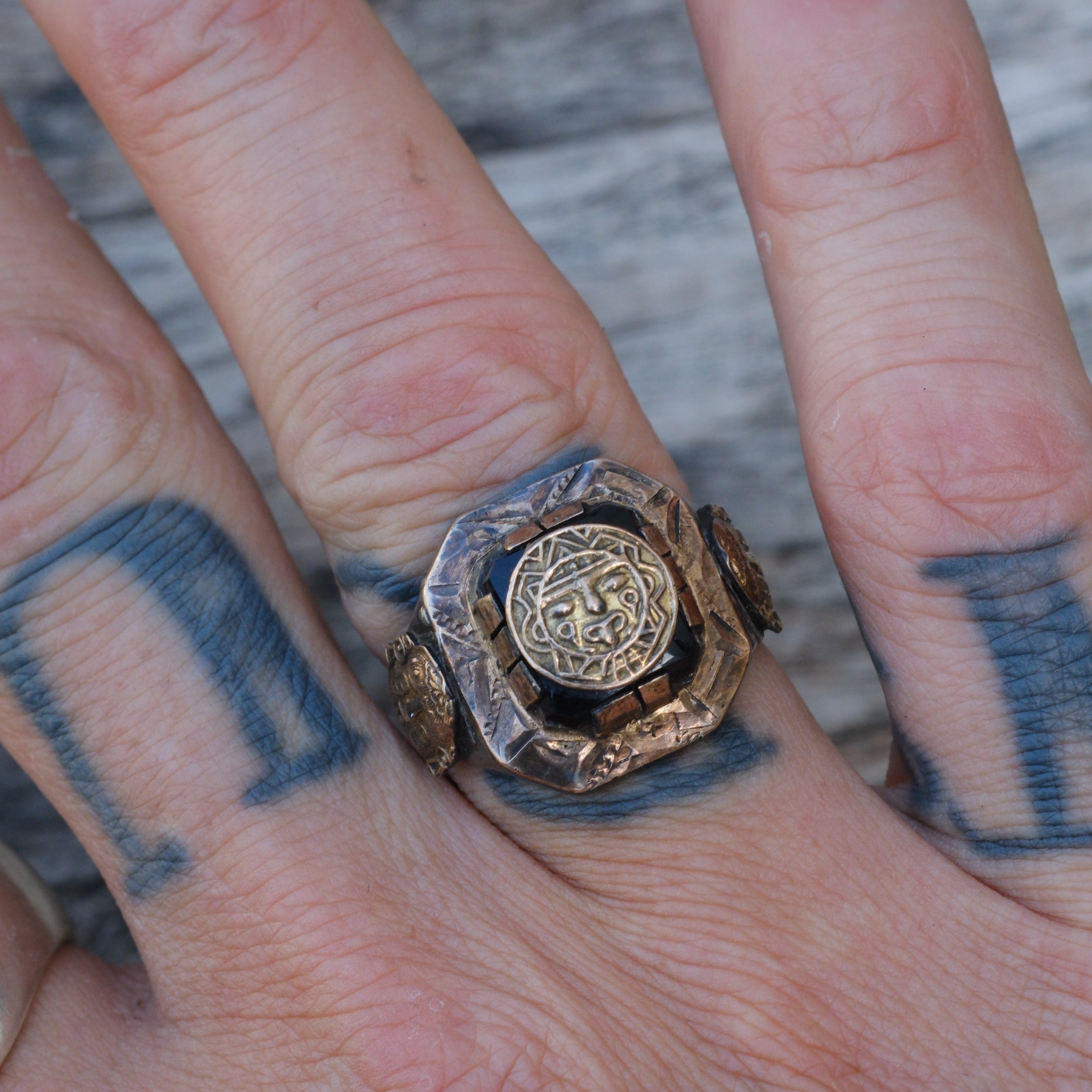 Vintage Mexican Biker Souvenir Ring 9