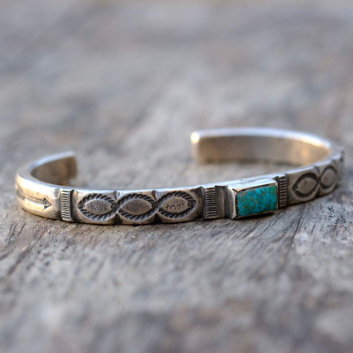 Joe O'Neill Turquoise Stamped Cuff Bracelet