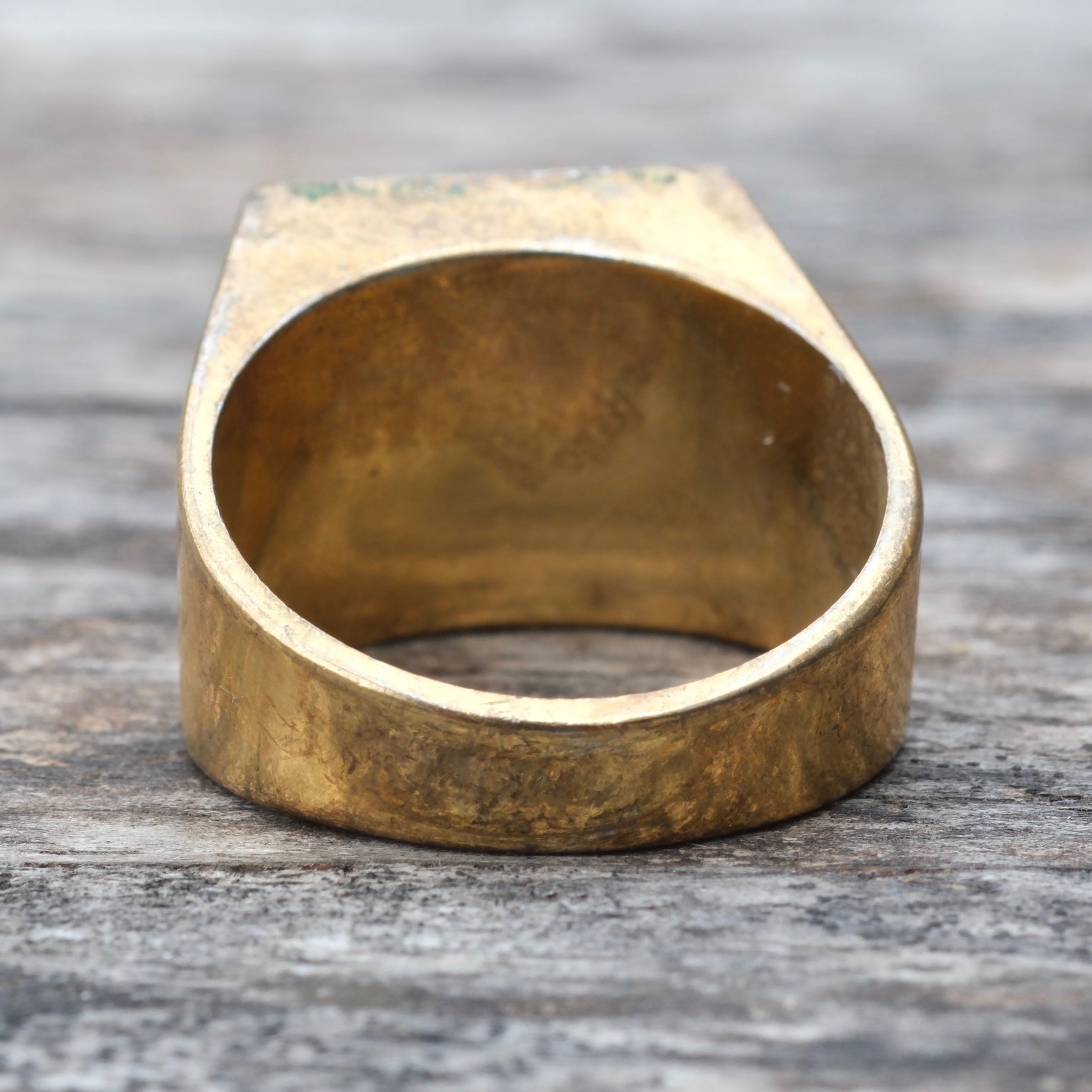 Vintage Gold Tone Signet Ring 11.25