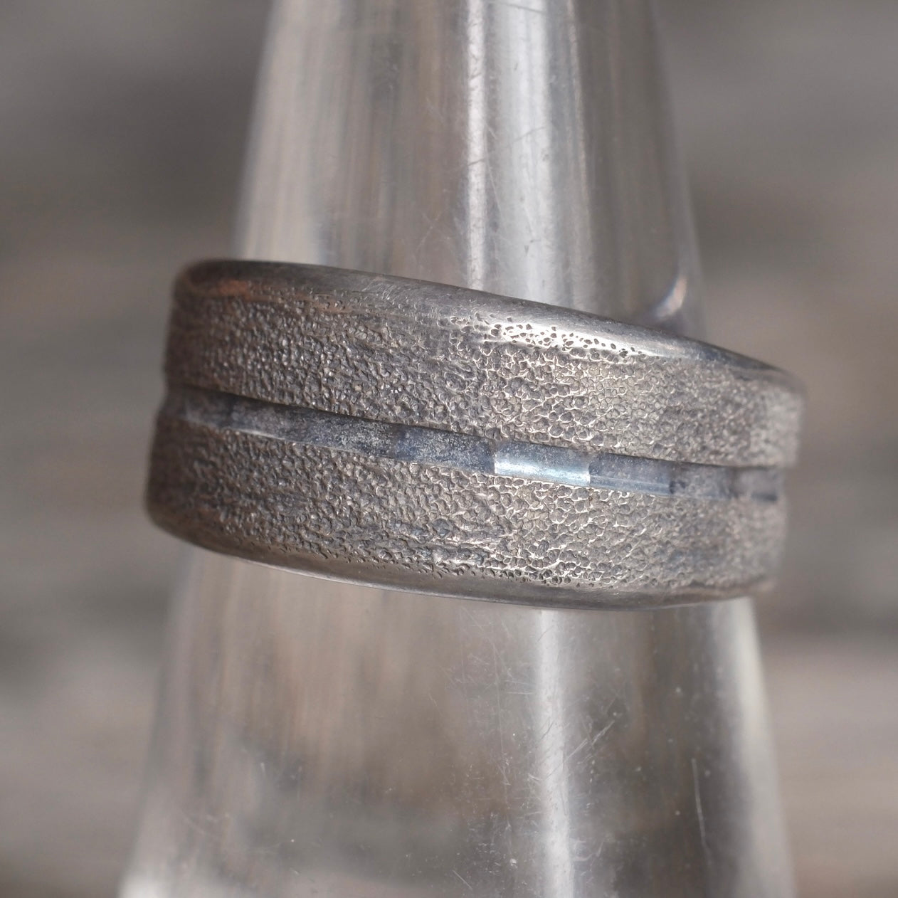 Vintage Sterling Silver Textured Band Ring 6.75