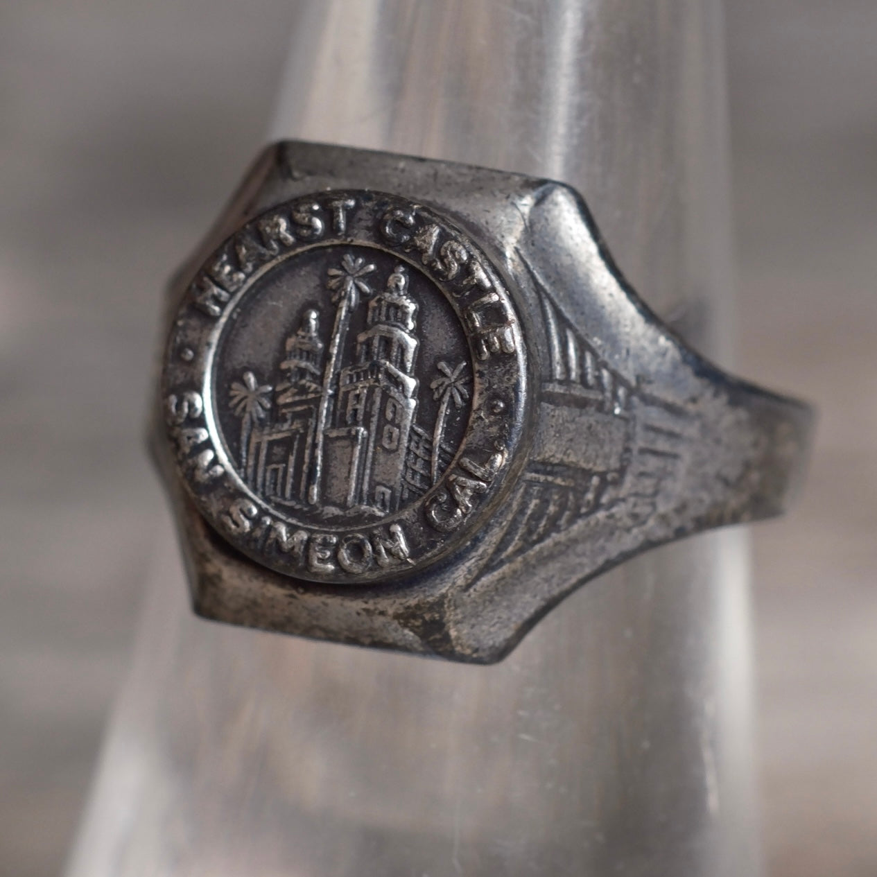 Vintage Sterling Hearst Castle Signet Ring 7