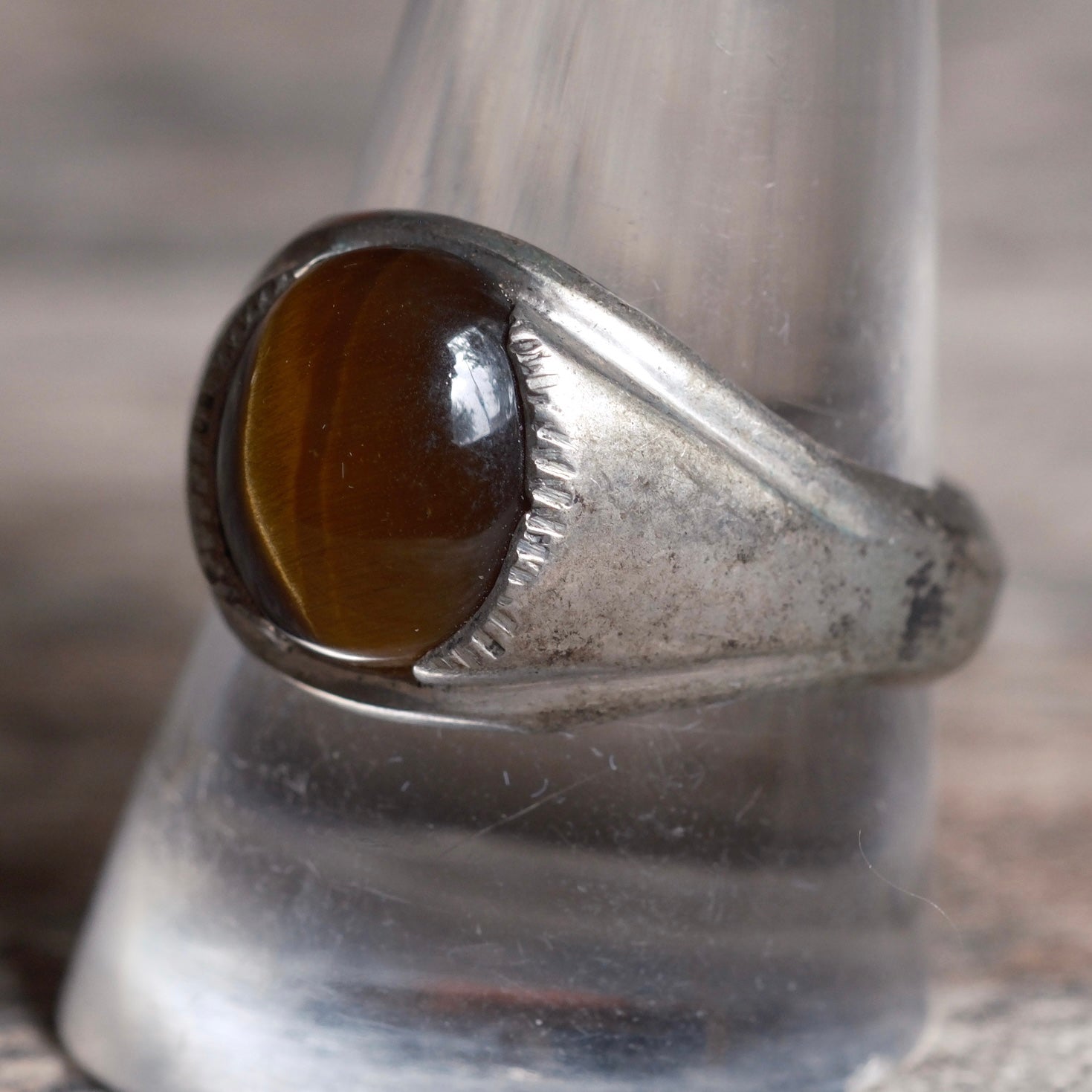 Vintage Sterling Tigers Eye Ring 11