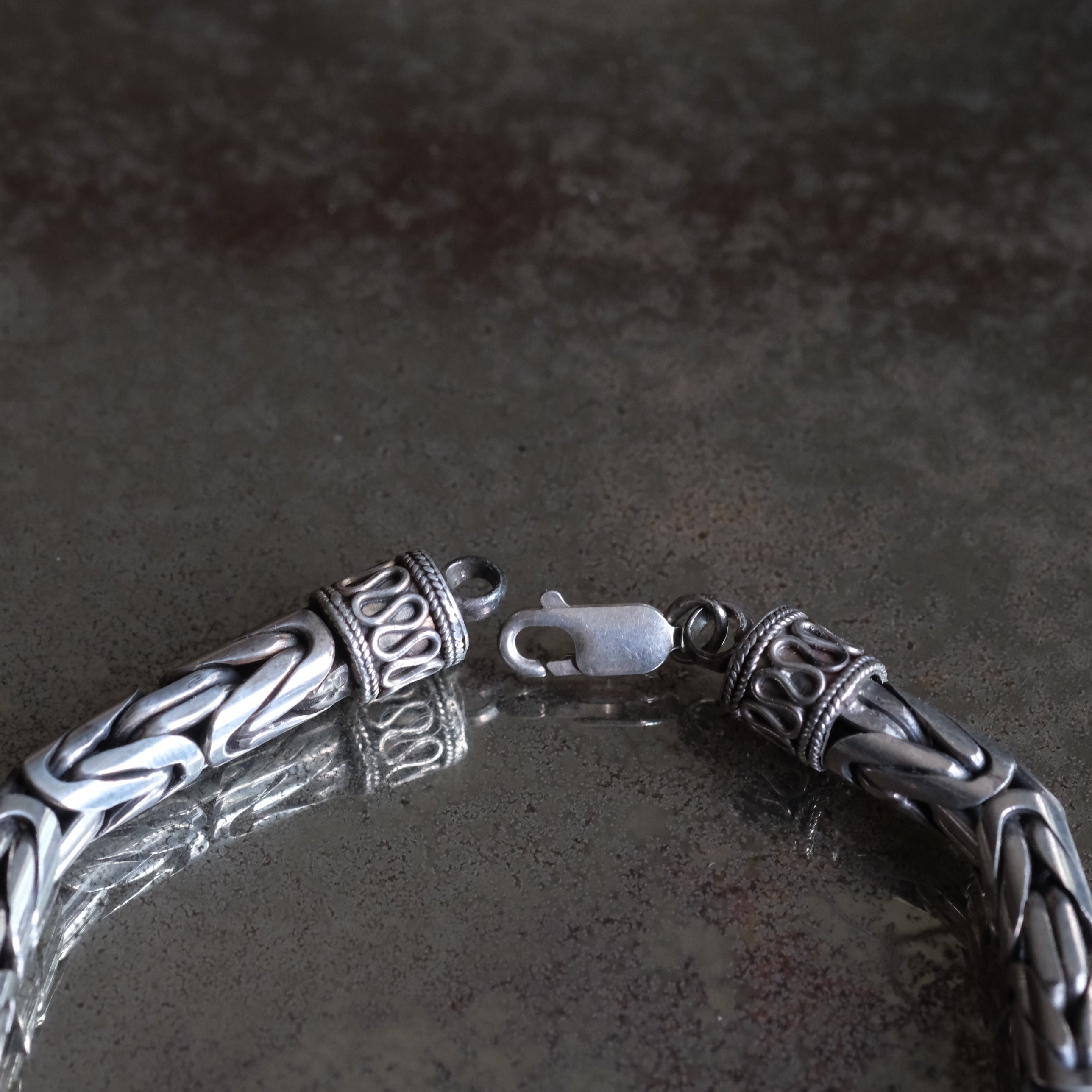 Vintage Sterling Silver Byzantine Bracelet 8"