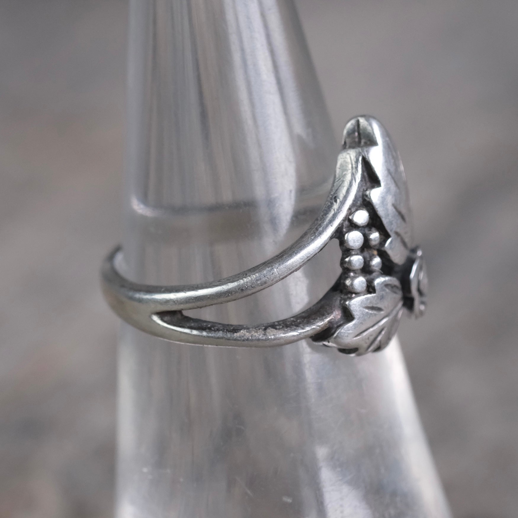 Vintage Sterling Silver Lead Ring 5.5