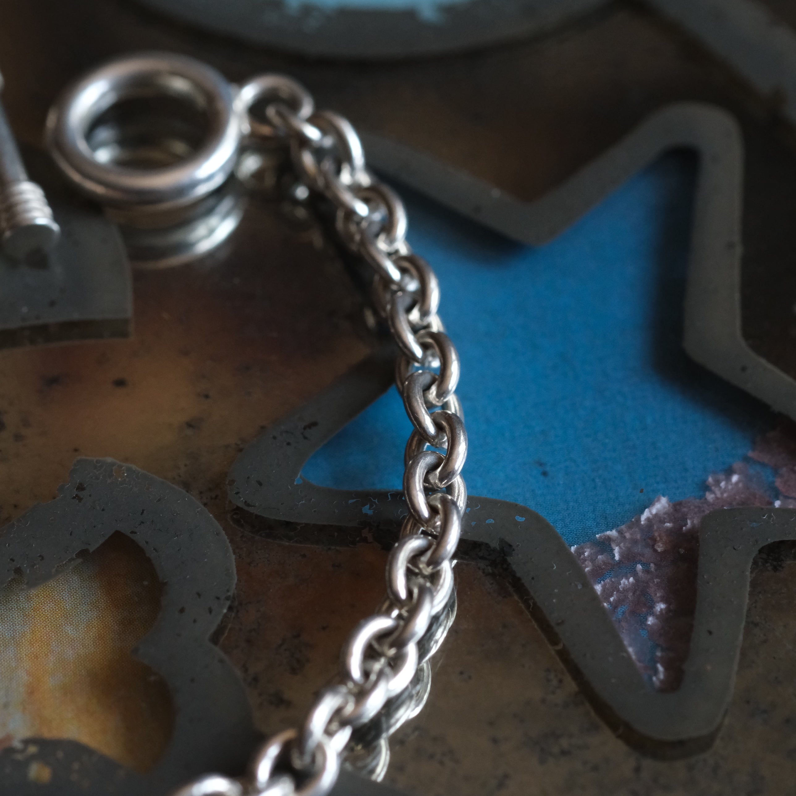 Vintage Sterling Rolo Chain Bracelet 7.25"