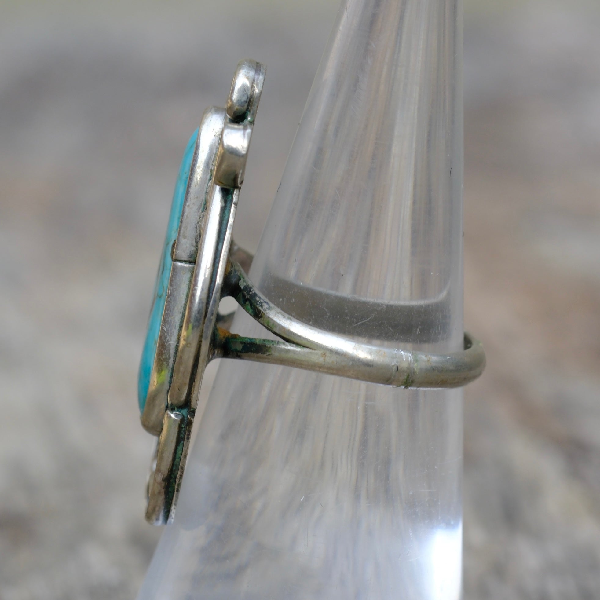 Vintage Sterling Turquoise Ring 5.5