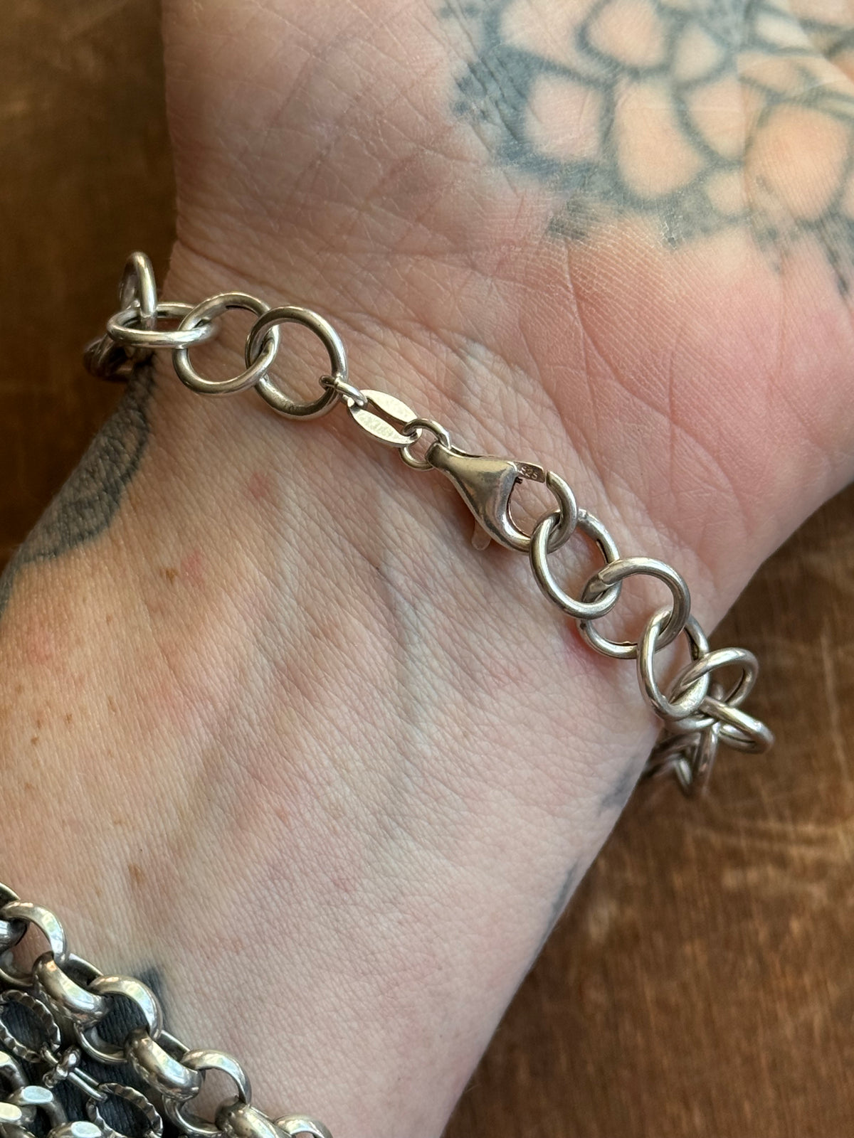 Vintage Sterling Silver 8” Cable Chain Bracelet