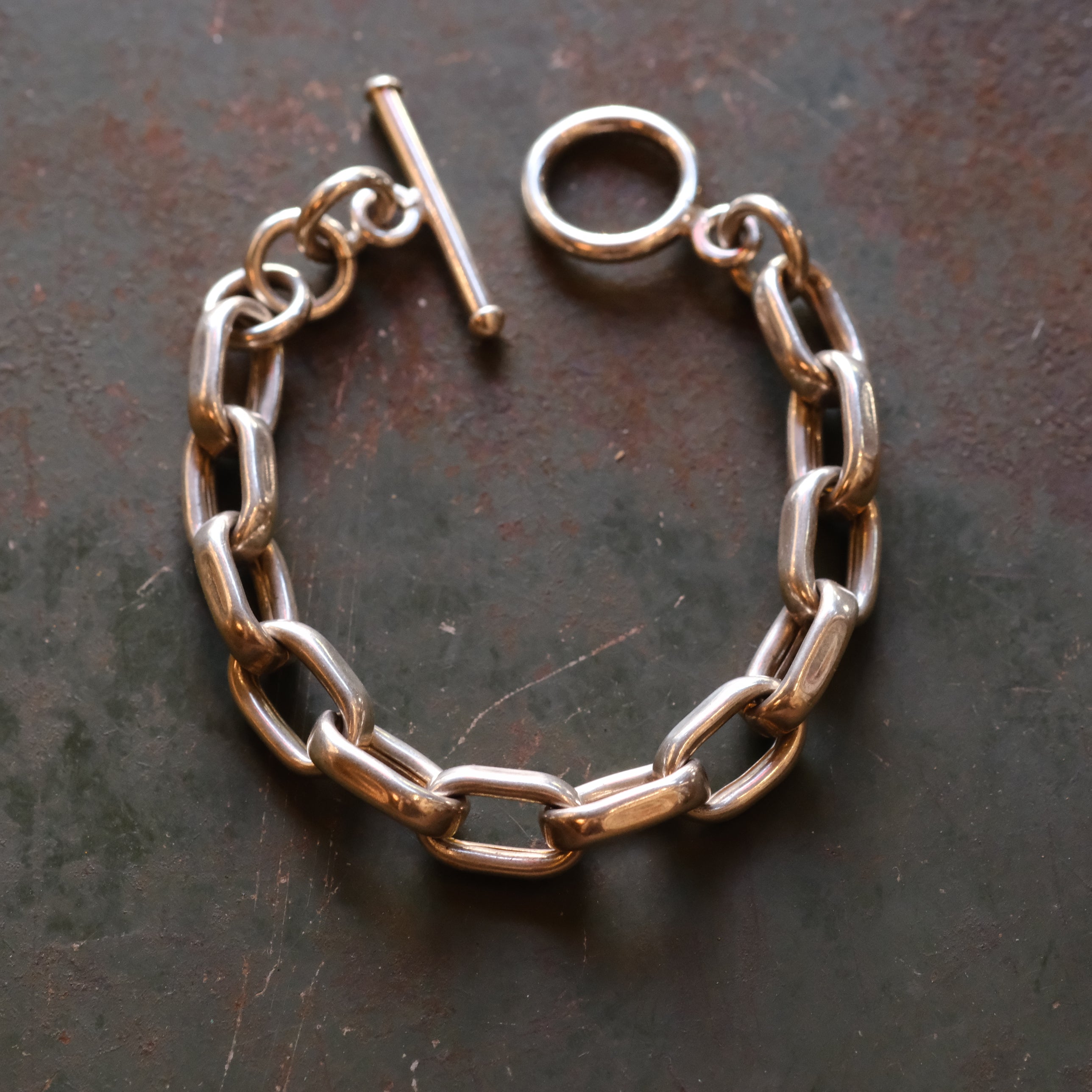 Heavy Vintage Sterling Chain Bracelet