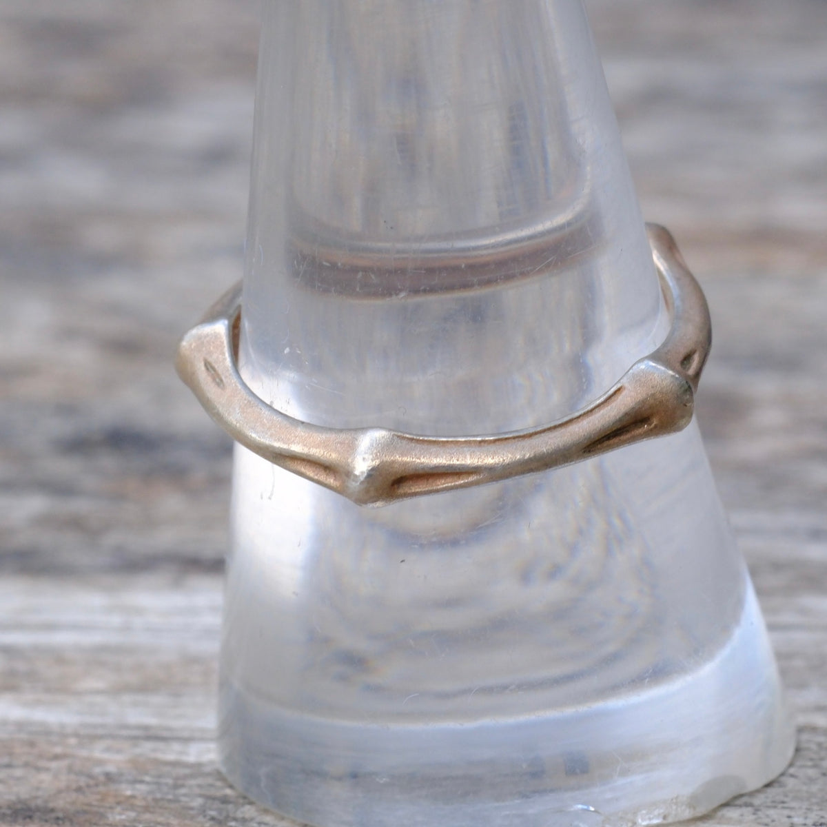Vintage Sterling Bamboo Band Ring 8.75