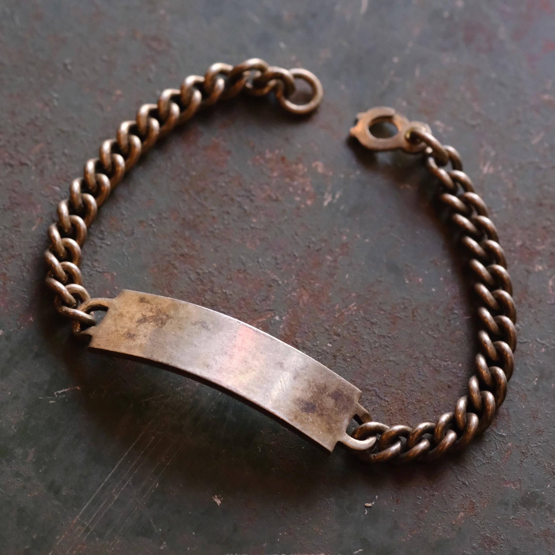 Vintage Sterling Silver Military ID Bracelet