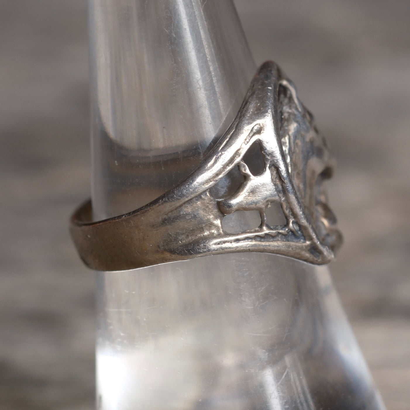 Vintage Sterling Lucky Horseshoe Ring 7.75