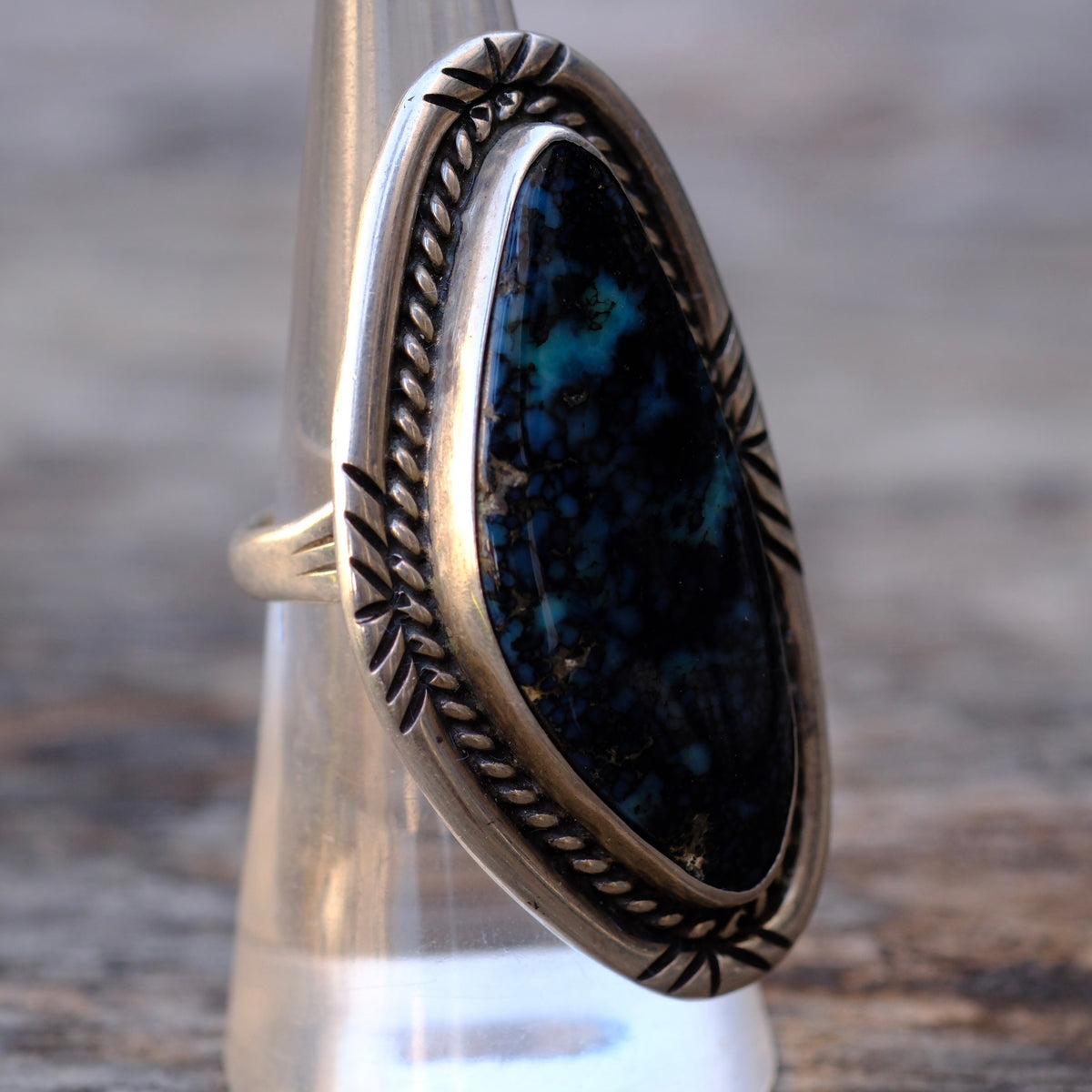 Vintage Sterling New Lander Roper Ring 6.75