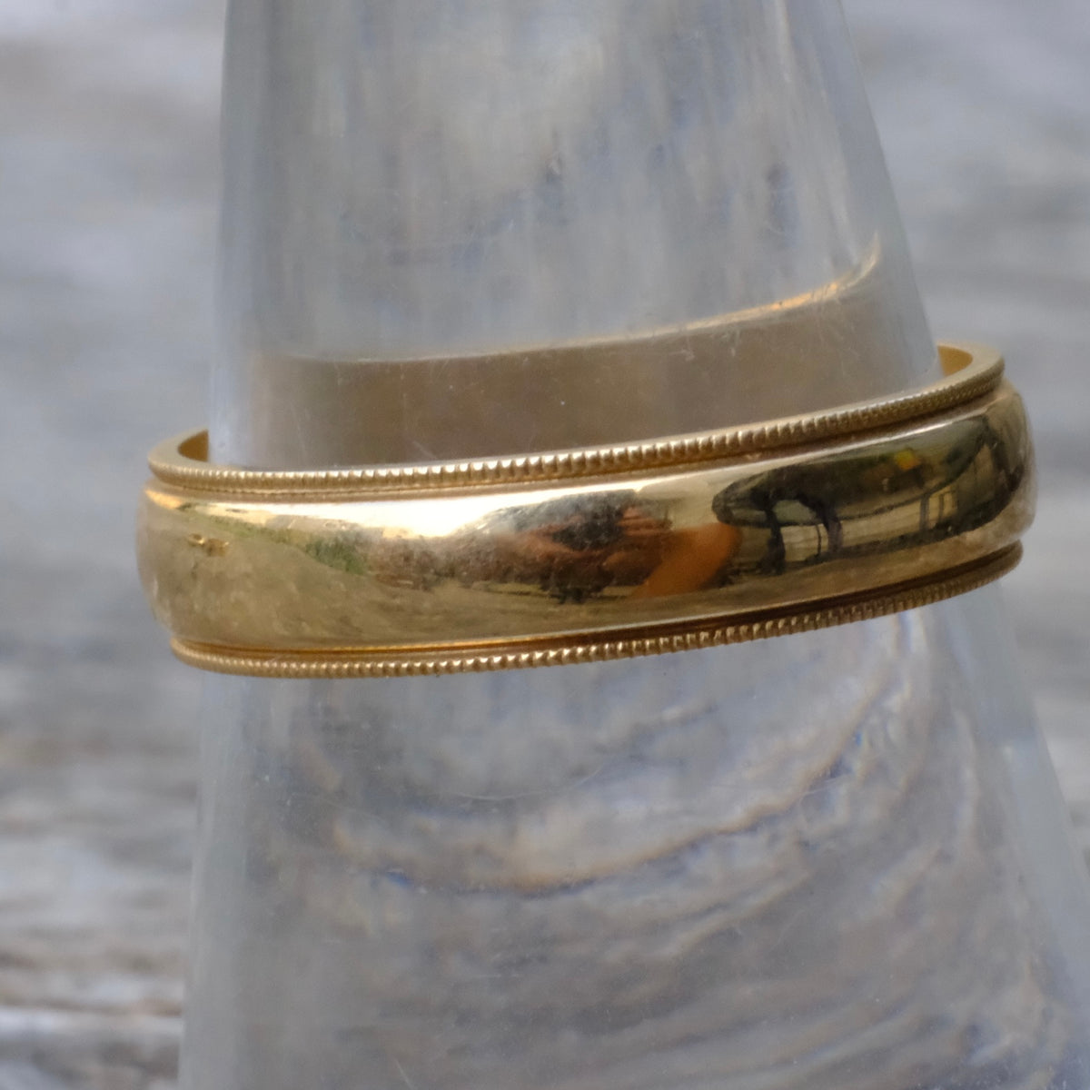 Vintage 14K Gold Band Ring 8.75