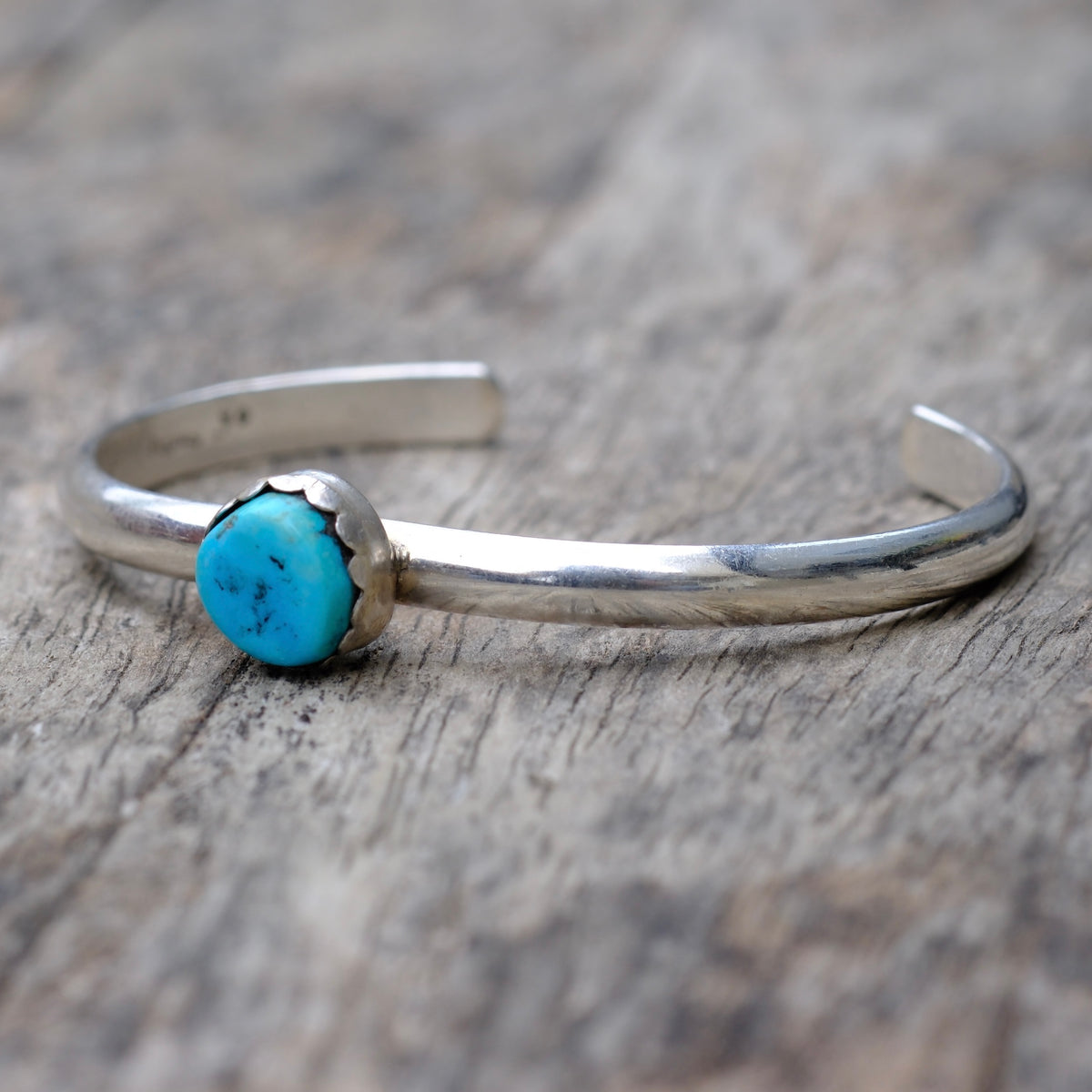Vintage Sterling Silver Turquoise Cuff Bracelet