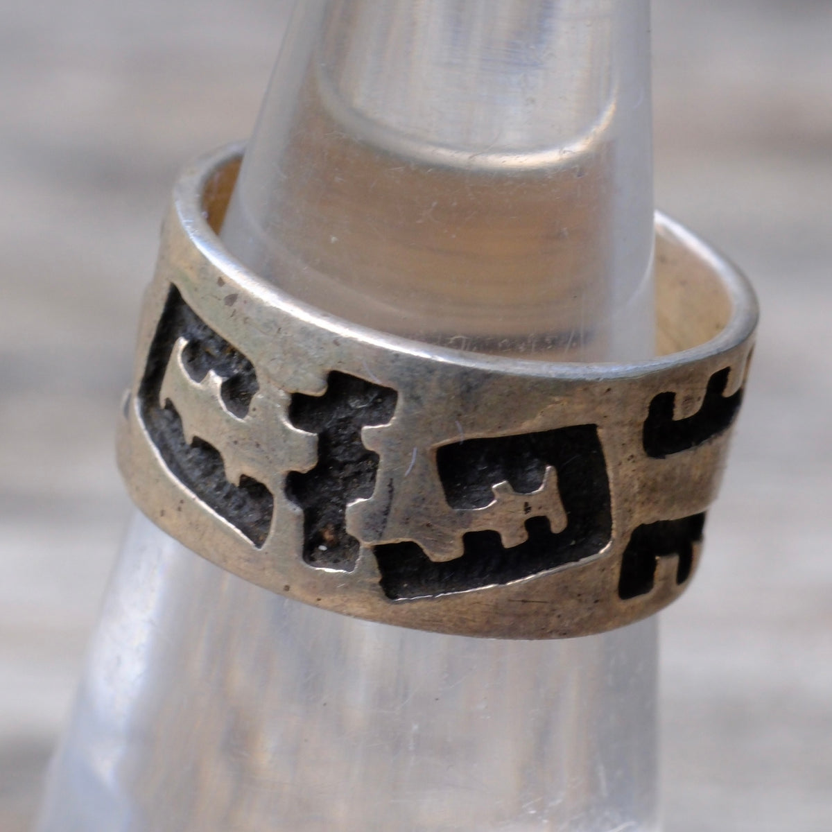 Vintage Sterling Silver Stamped Ring 4.5