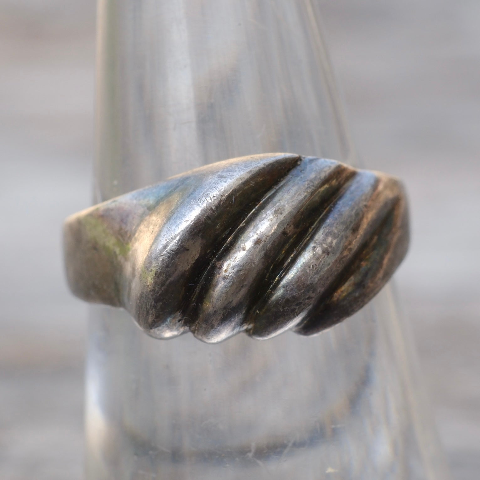 Vintage Sterling Modernist Ring 6.5