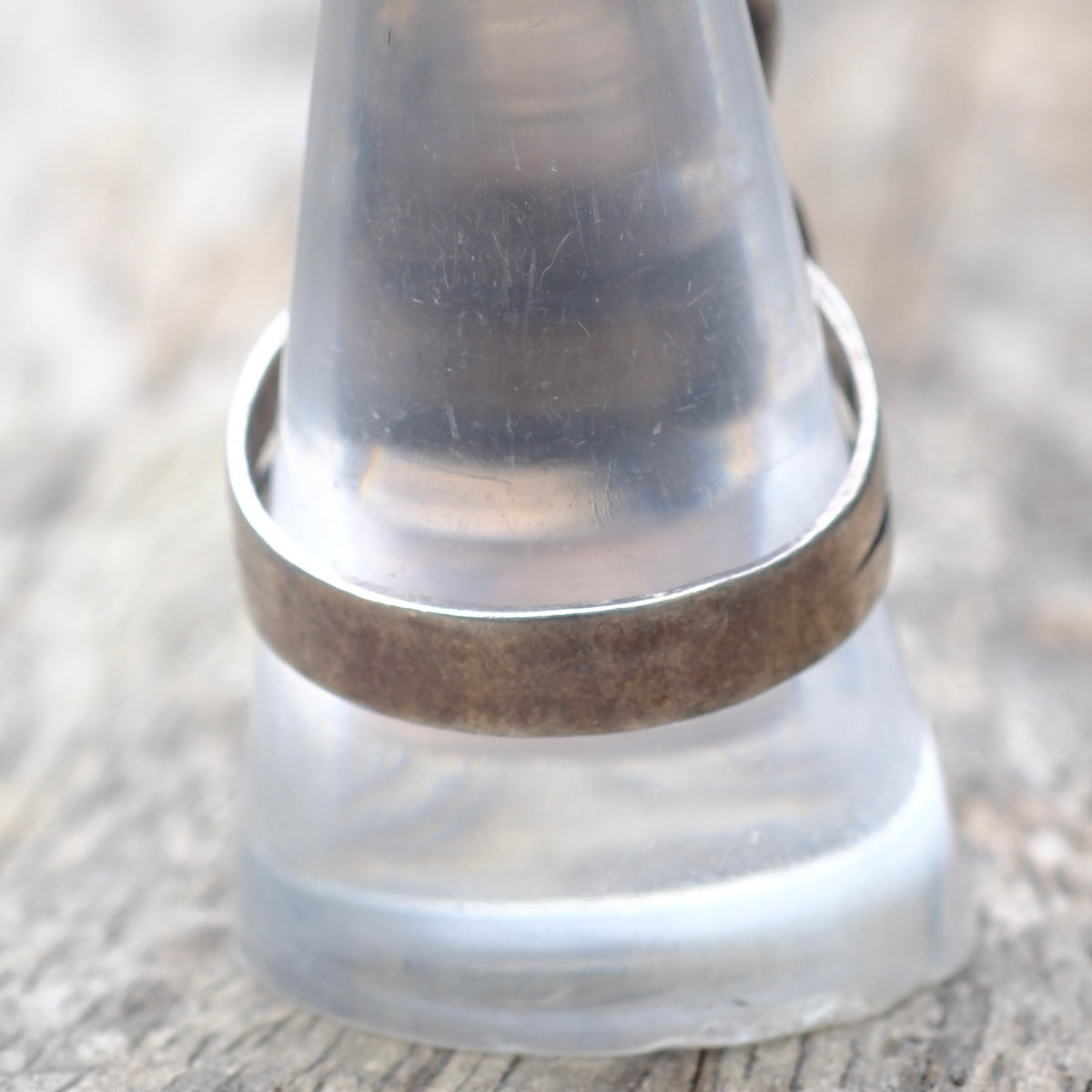 Vintage Sterling Read Jasper Ring 10.5