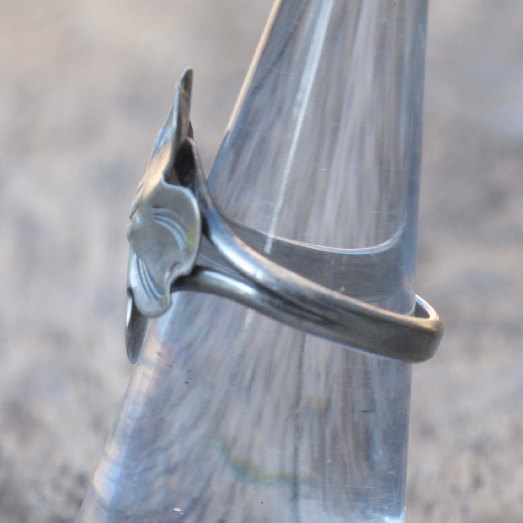 Vintage Sterling Silver Flower Ring 6