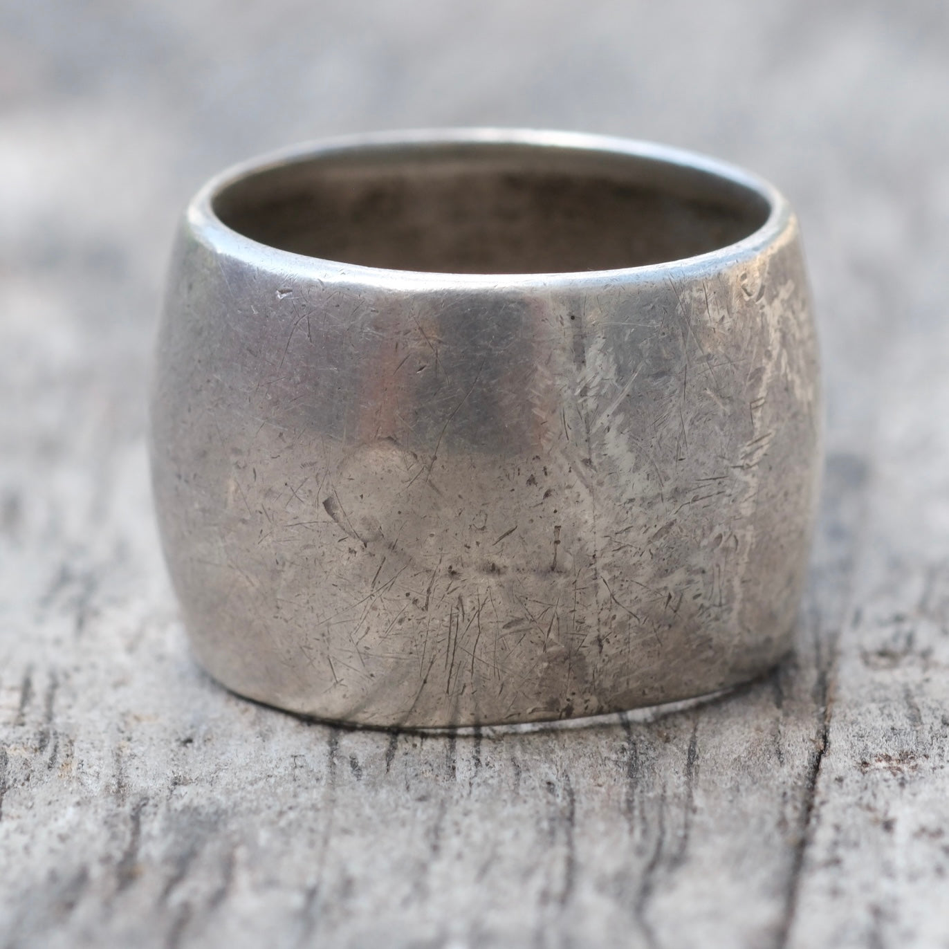 Vintage Sterling Silver Wide Band Ring 5.5