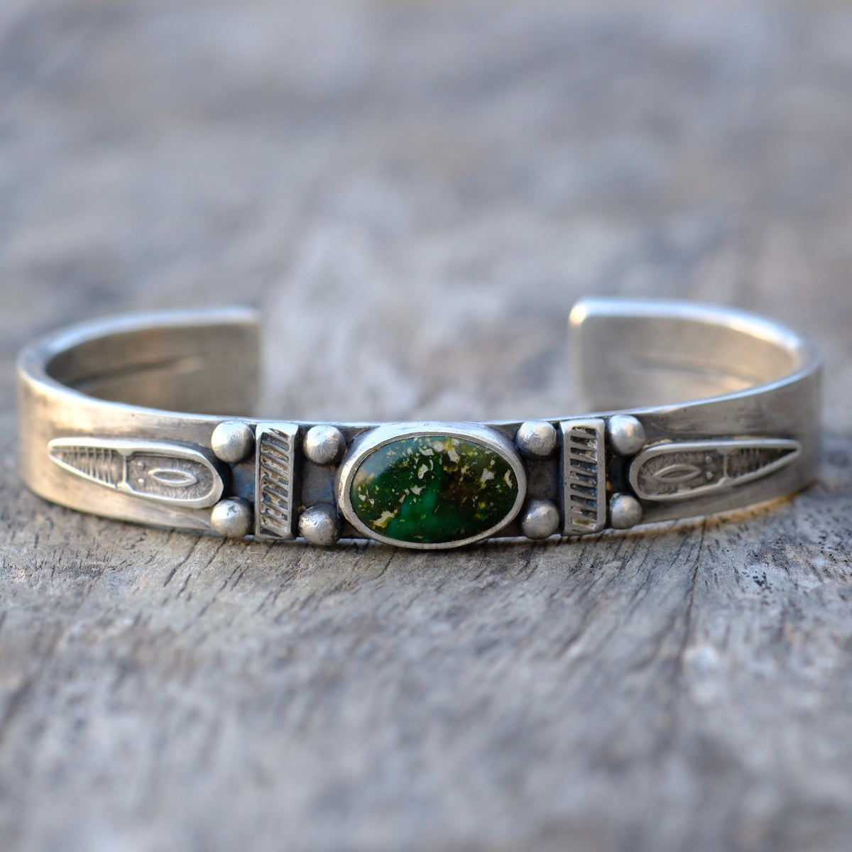 Joe O'Neill Turquoise Stamped Cuff Bracelet