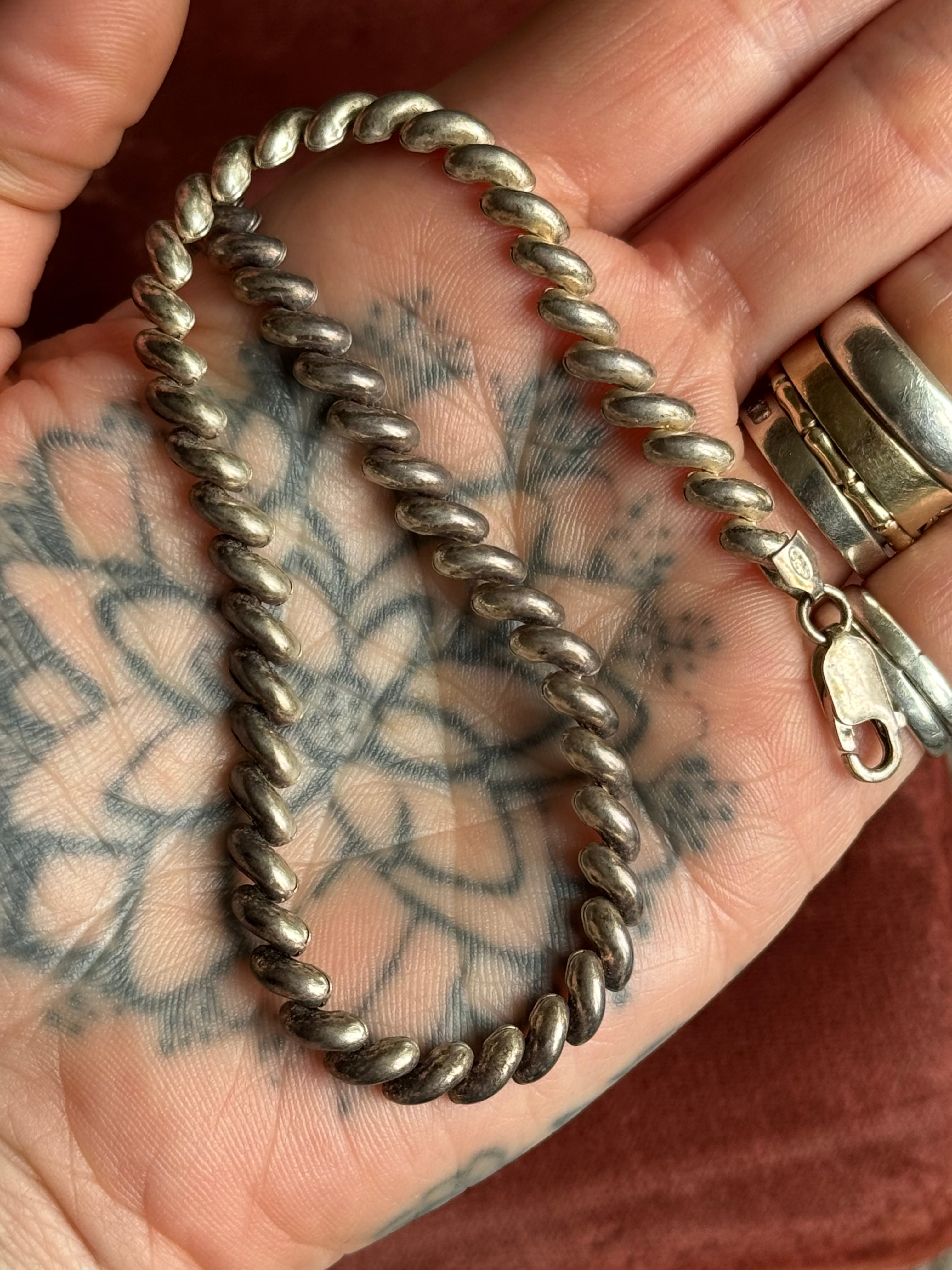 Vintage Sterling Silver 16” San Marco Chain