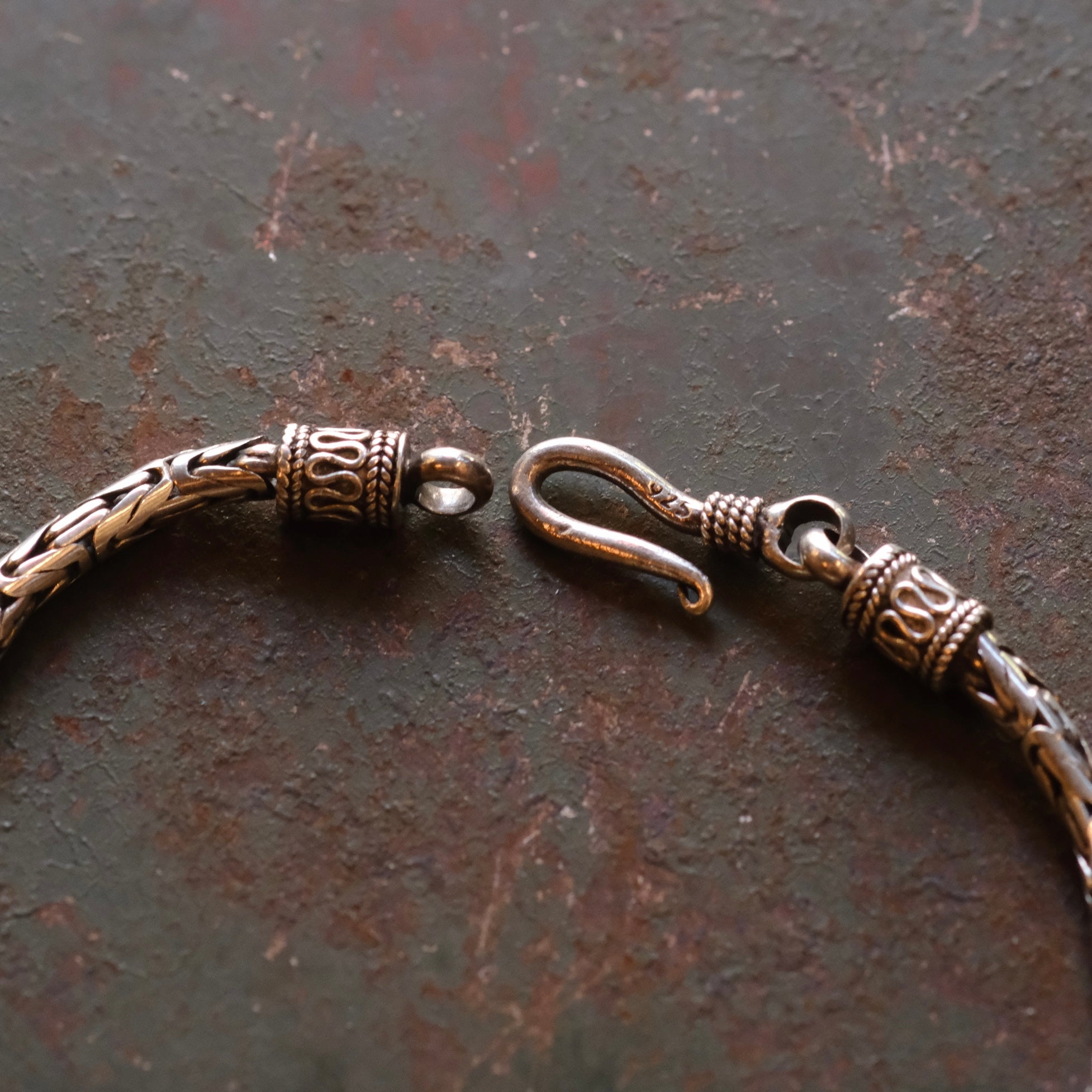 Vintage Sterling Byzantine Chain Bracelet