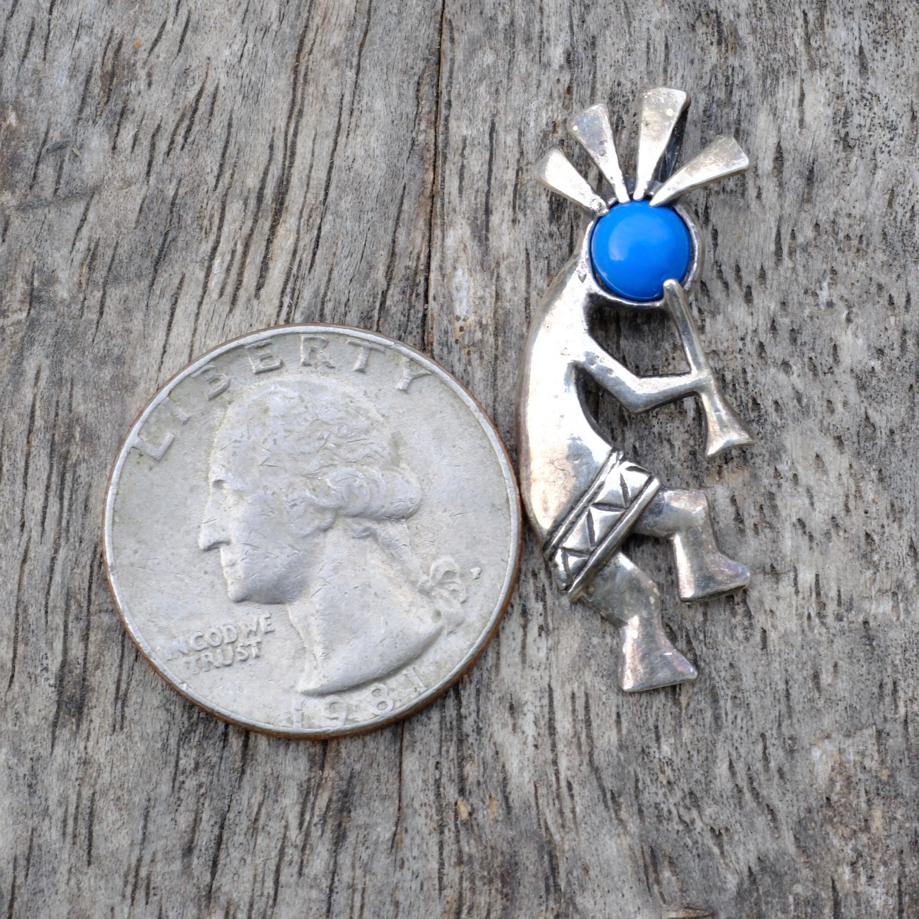 Vintage Sterling Kokopelli Pendant
