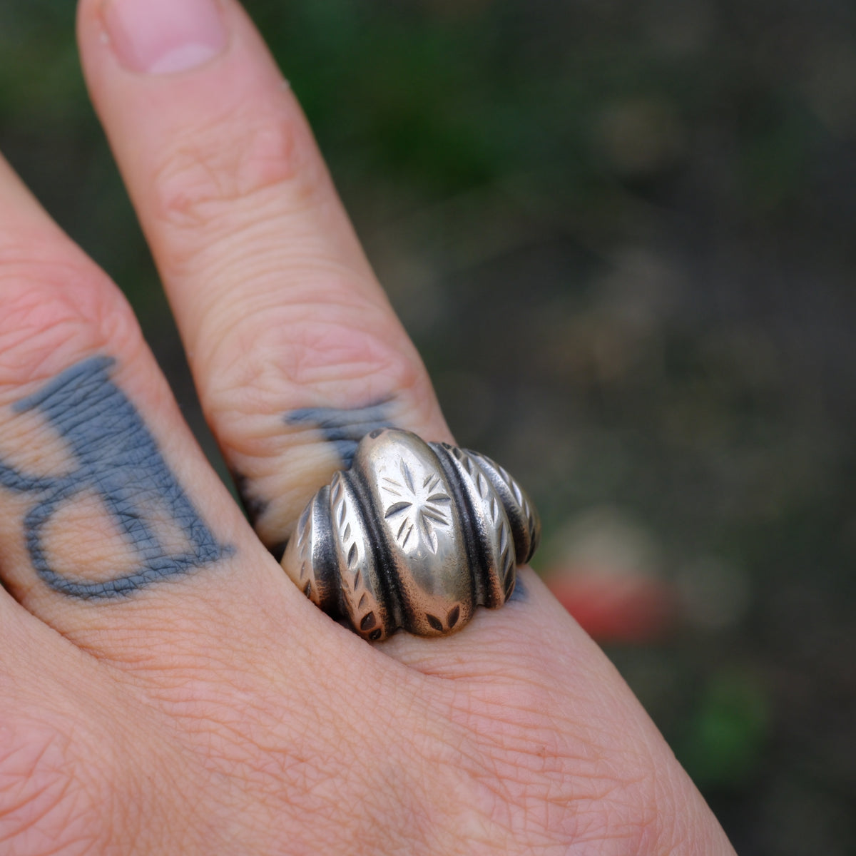 Vintage Sterling Silver Stamped Ring 6.5