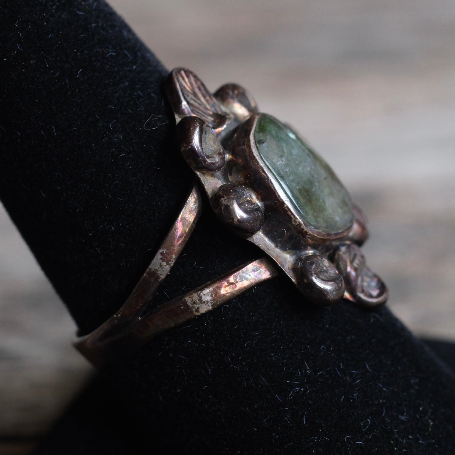 Vintage Sterling Turquoise Ring 8.75