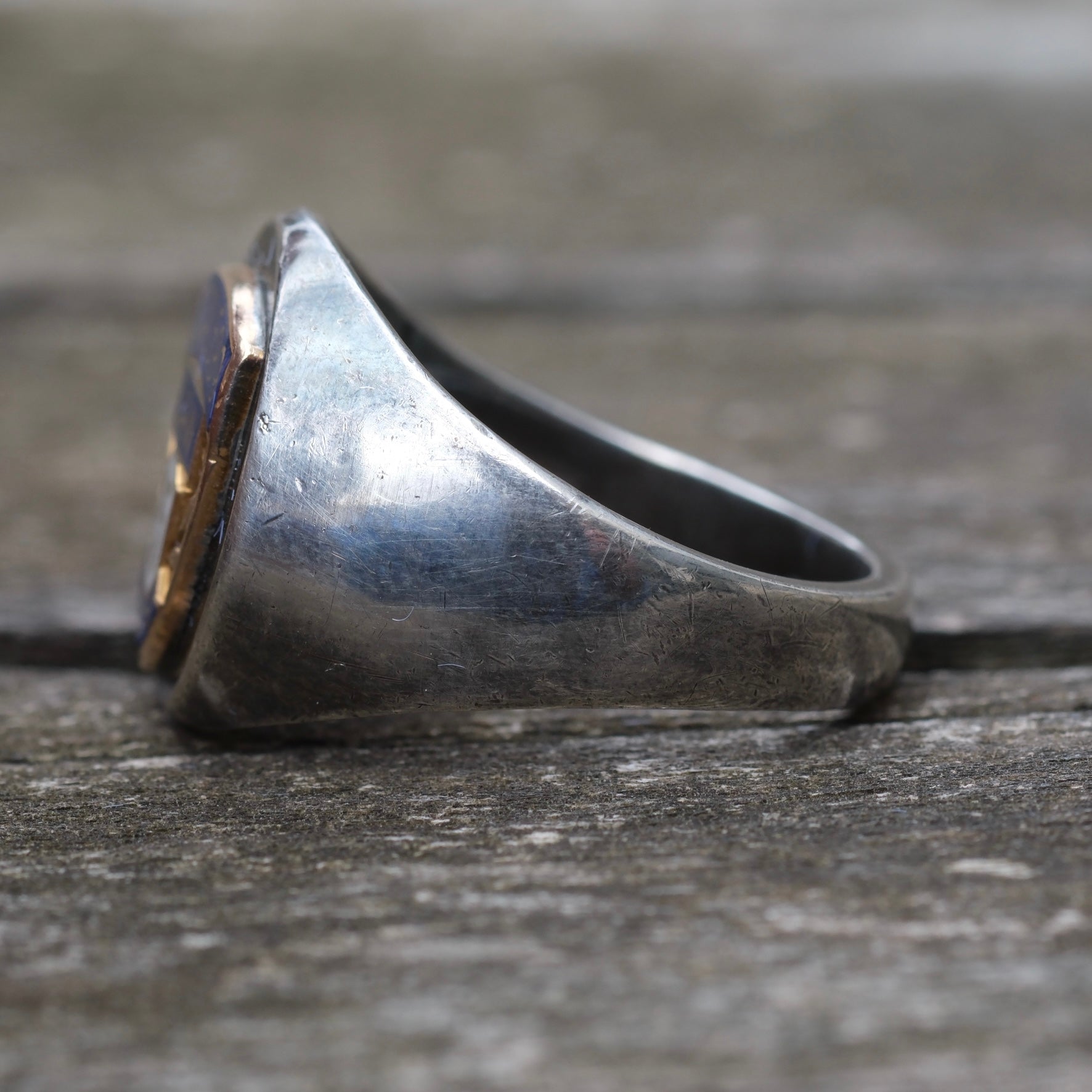Vintage Sterling UAW Service Signet Ring 9.75