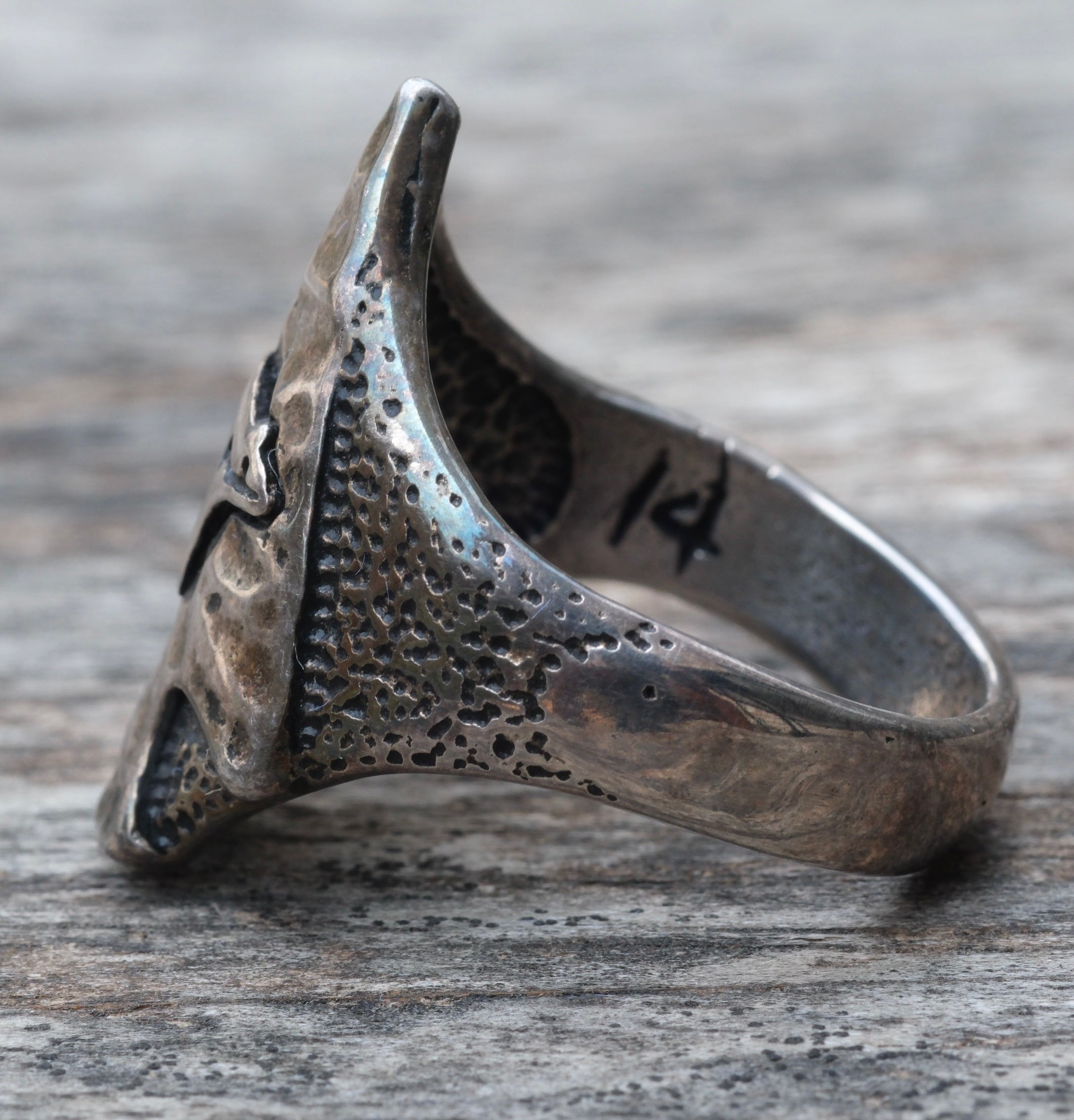Vintage Sterling Bear Arrowhead Ring 12