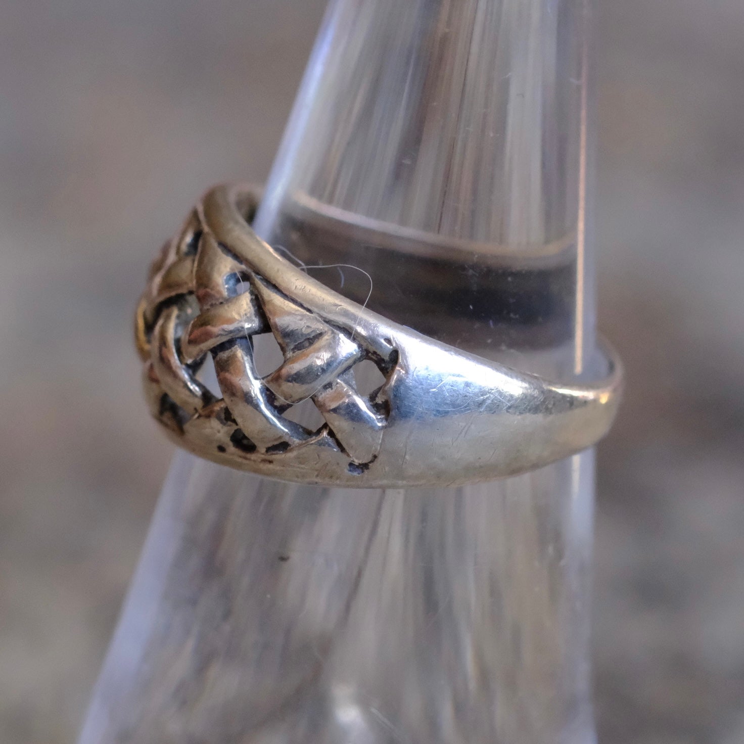 Vintage Sterling Silver Braided Ring 5.75