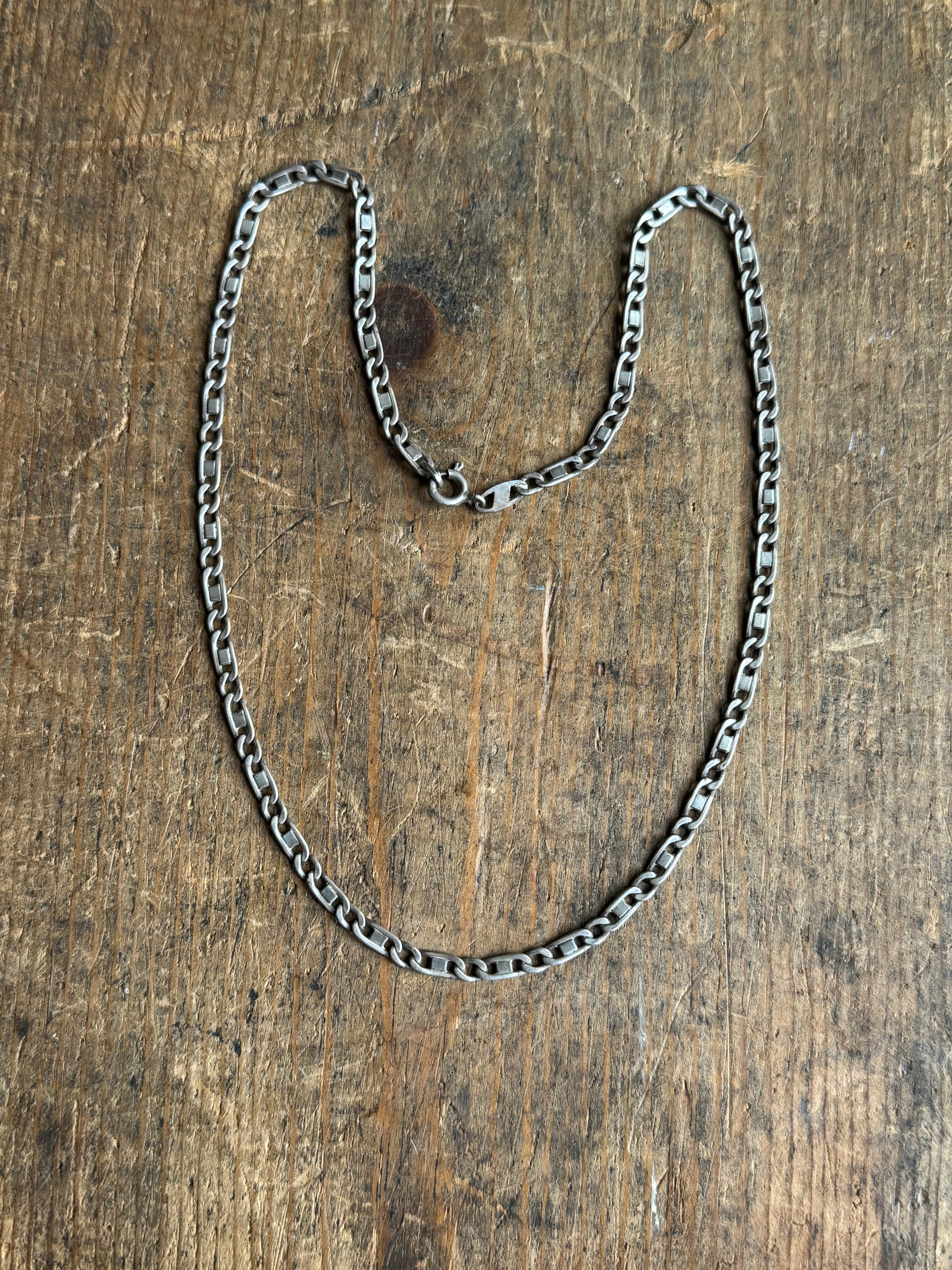 Vintage Sterling Silver 18” Mariner Link Chain