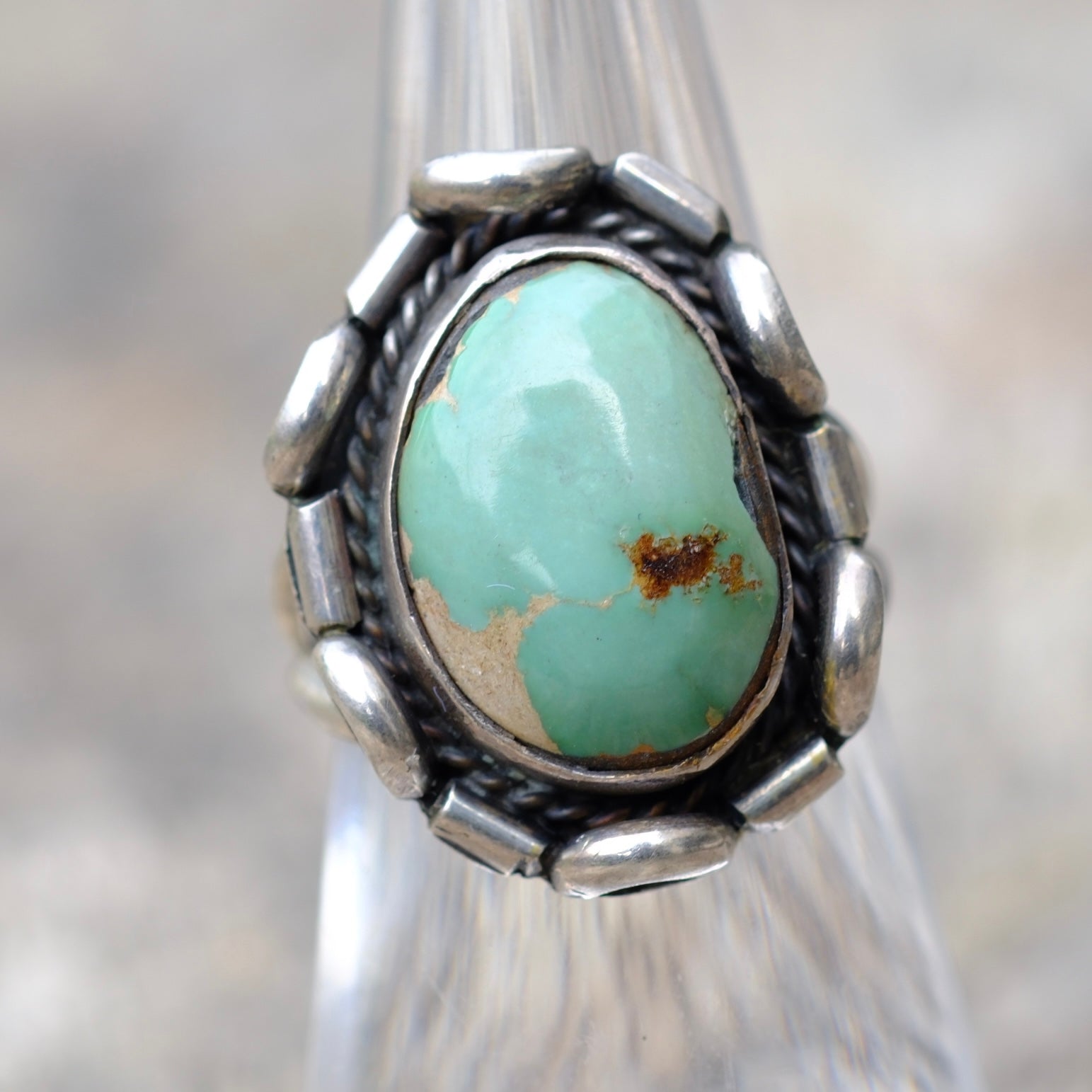 Vintage Sterling Turquoise Ring 6