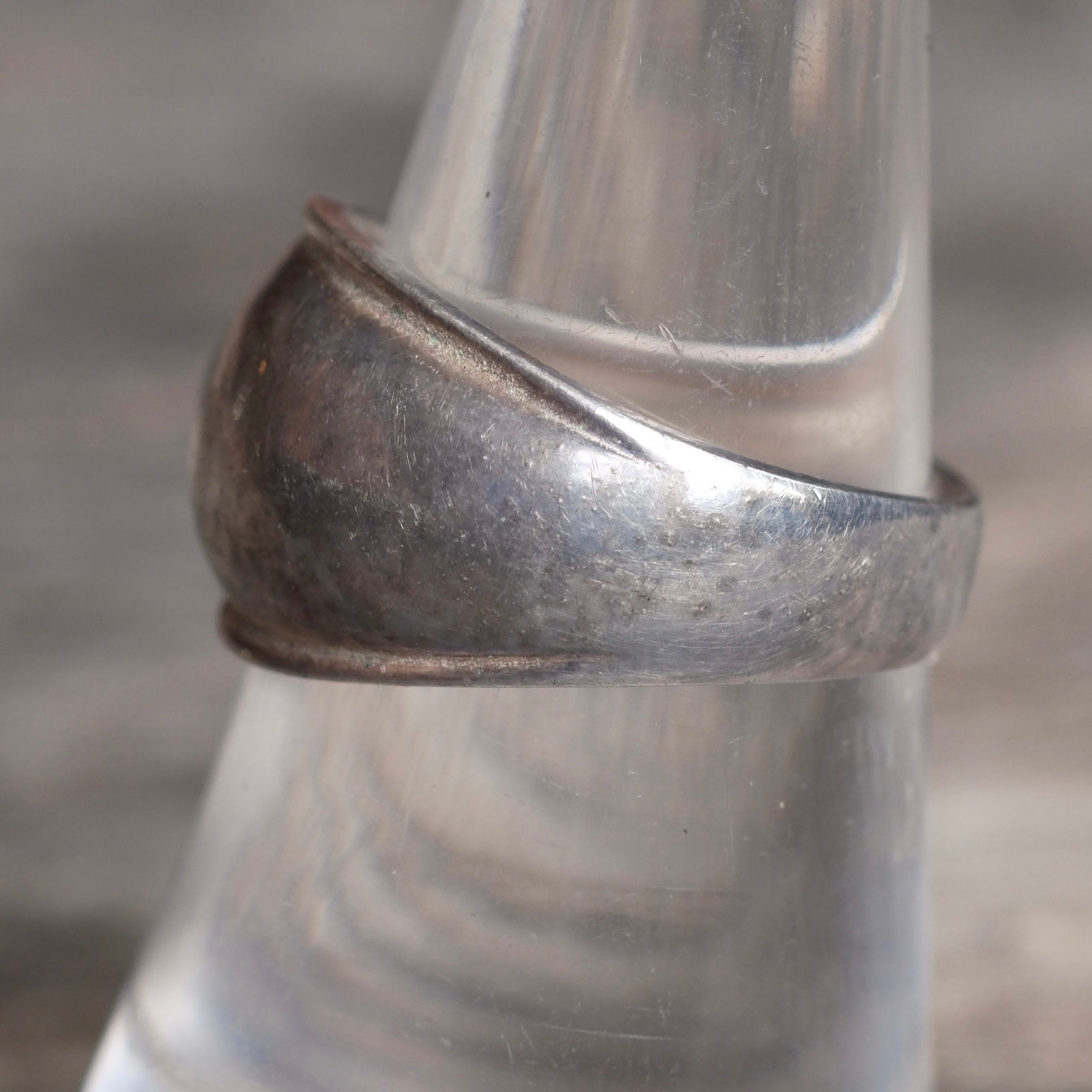 Vintage Sterling Silver Modernist Band Ring 8