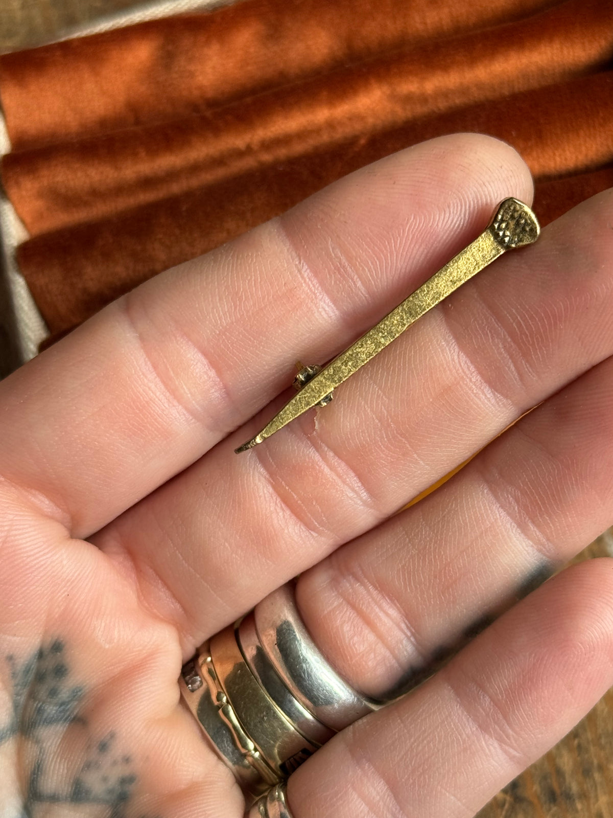 Vintage Gold Tone Tack Pin