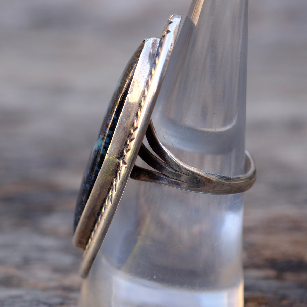 Vintage Sterling New Lander Roper Ring 6.75