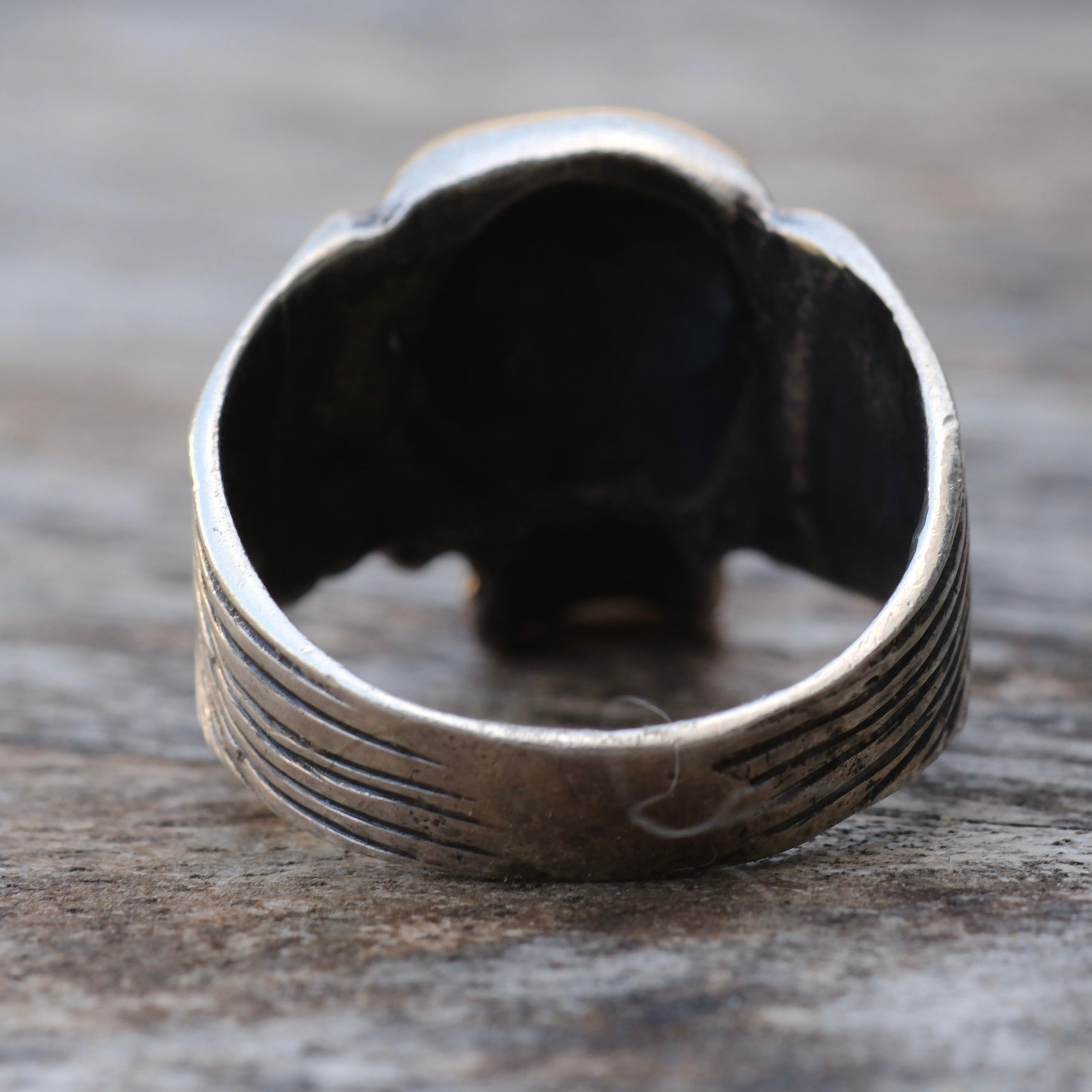 Vintage Sterling Silver Skull Ring 11.75