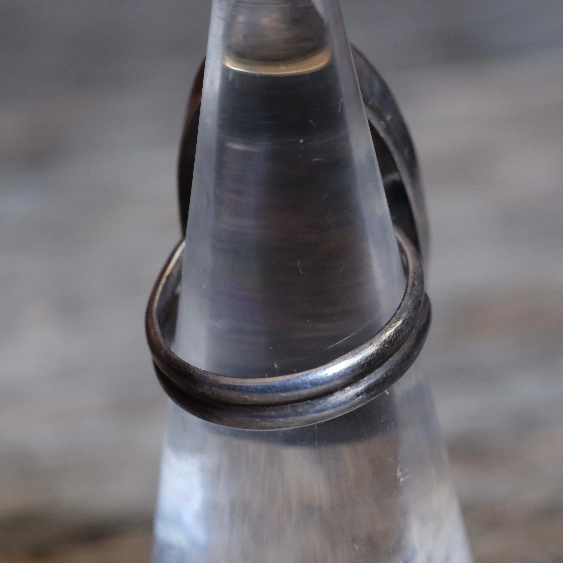 Vintage Sterling Faceted Stone Ring 4.75