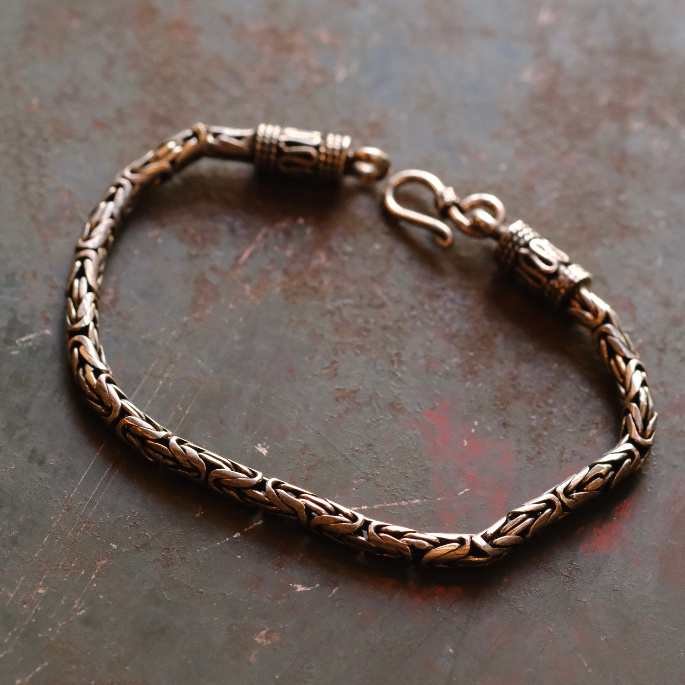 Vintage Sterling Byzantine Chain Bracelet