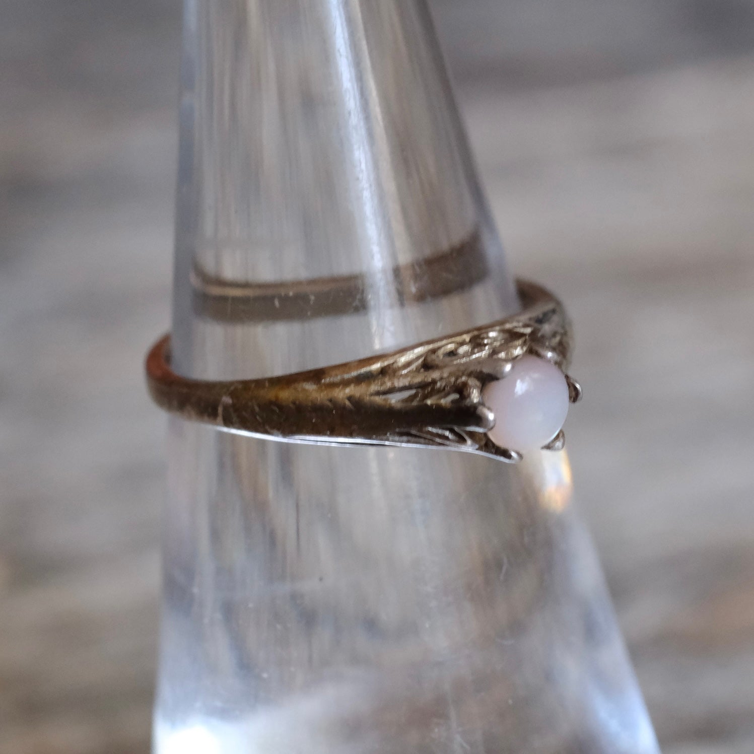 Vintage Sterling Moonstone Ring 4.75