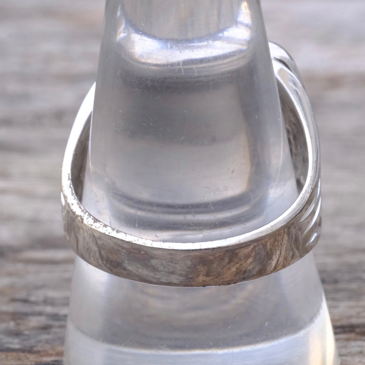 Vintage Sterling Agate Signet Ring 11